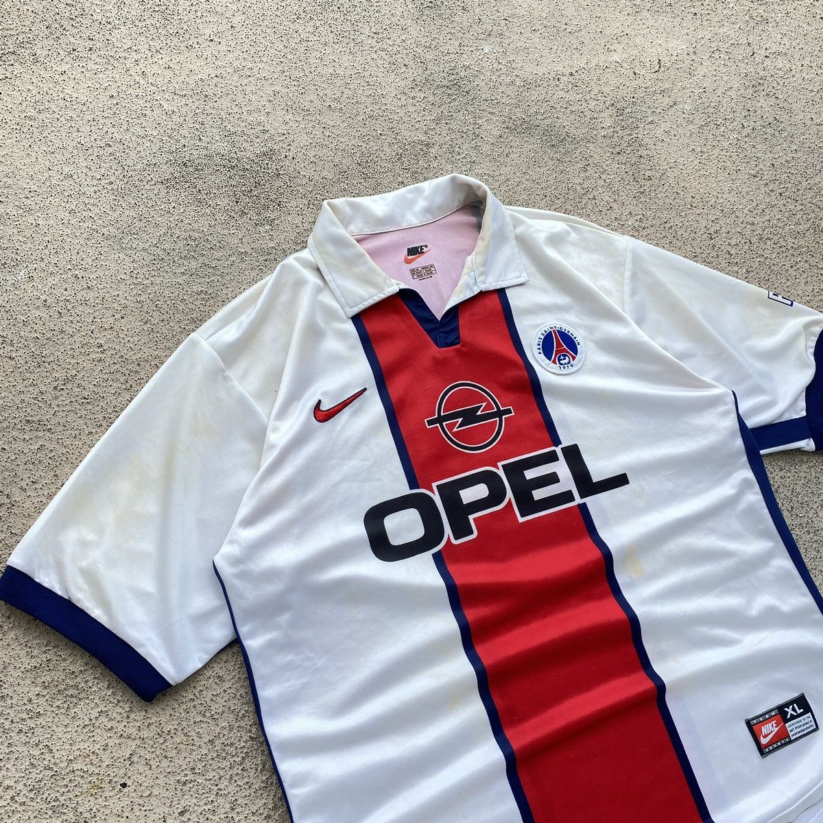 Nike vintage Nike Paris Saint Germain SIMONE 9 1997 SOCCER JERSEY Size US XL / EU 56 / 4 - 3 Thumbnail