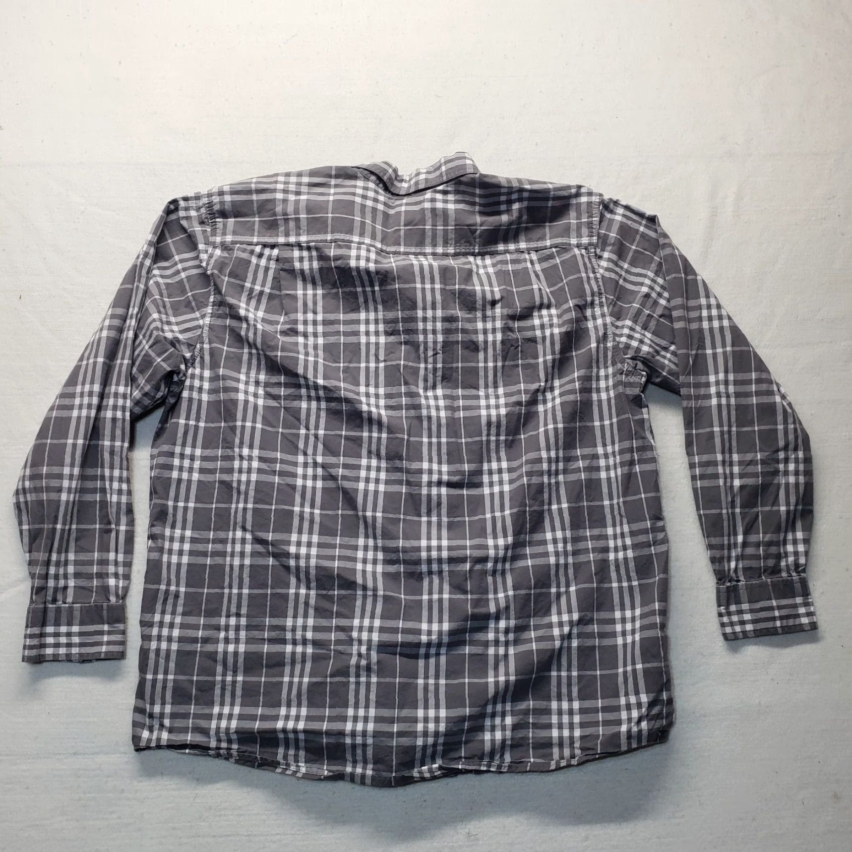 The Mountain Blue Mountain Shirt Button-Up Plaid Long Sleeve Gray XL Men's Size US XL / EU 56 / 4 - 7 Thumbnail
