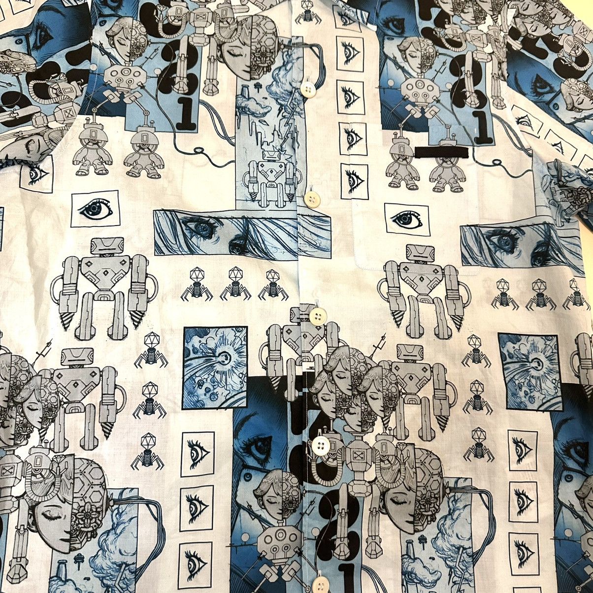 Prada Prada Button Up Shirt Medium Large Mechanical Anime Sci Fi Size US L / EU 52-54 / 3 - 5 Thumbnail