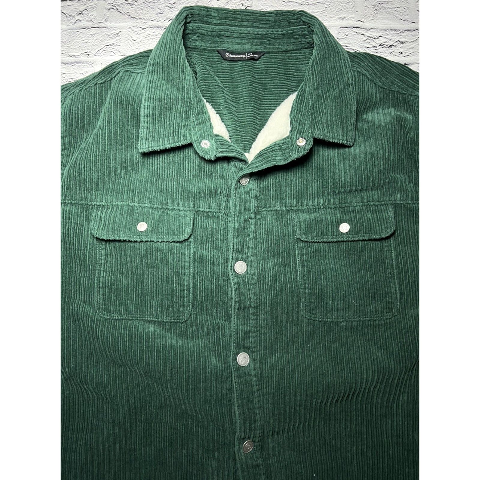 Vintage Backcountry Jacket Bomber Full Zip L Green Men Nice! Backcountry High Pile Fleece Lined Corduroy Full-Zip L Size US L / EU 52-54 / 3 - 2 Thumbnail