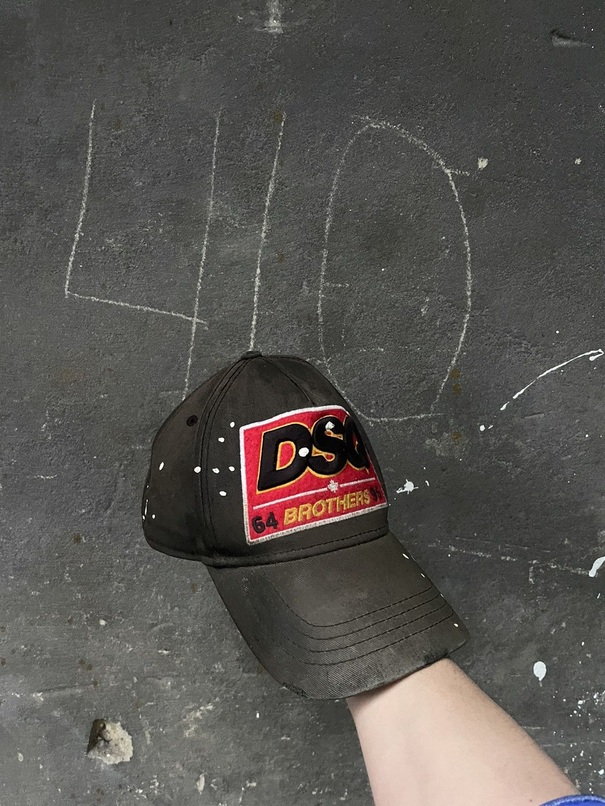 Dsquared2 Dsquared2 “64BROTHERS95” Brown Cap Fade Wax Distressed Hat Size ONE SIZE - 2 Thumbnail
