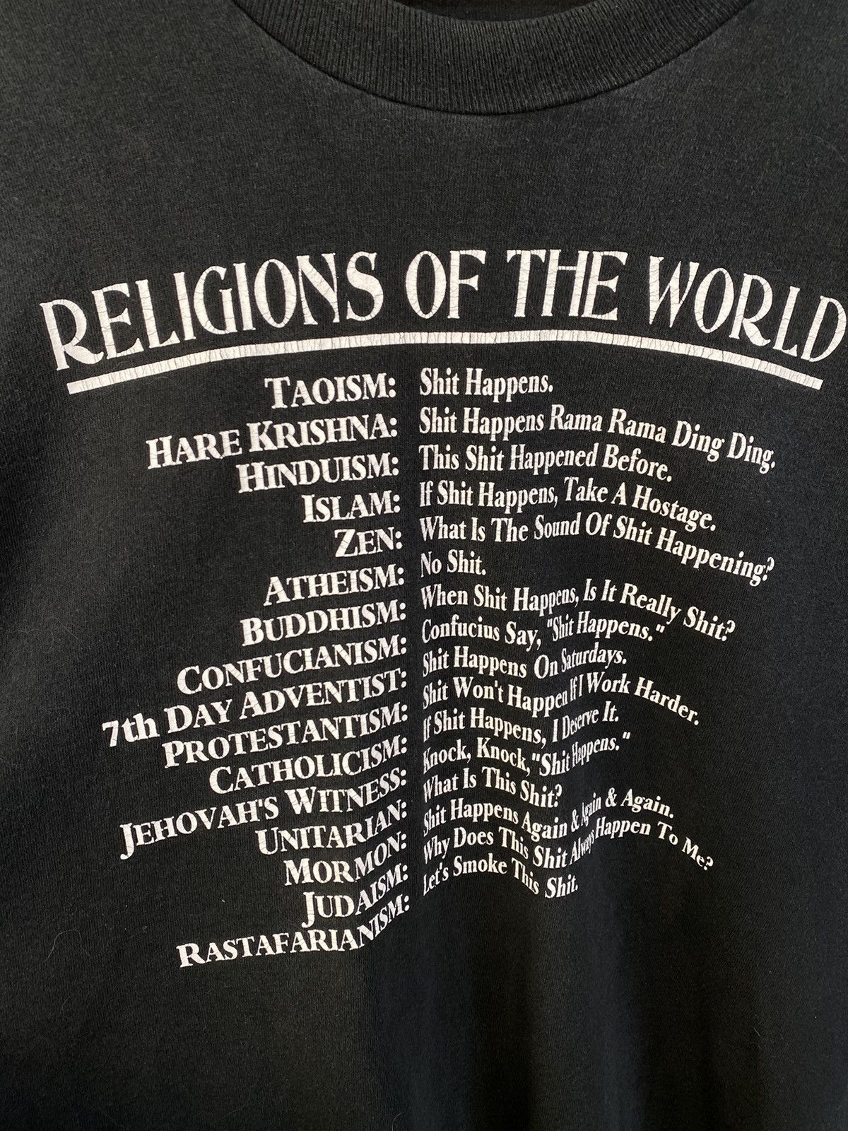 Vintage Vintage Religions of the World Humor tee black Size US XL / EU 56 / 4 - 3 Thumbnail