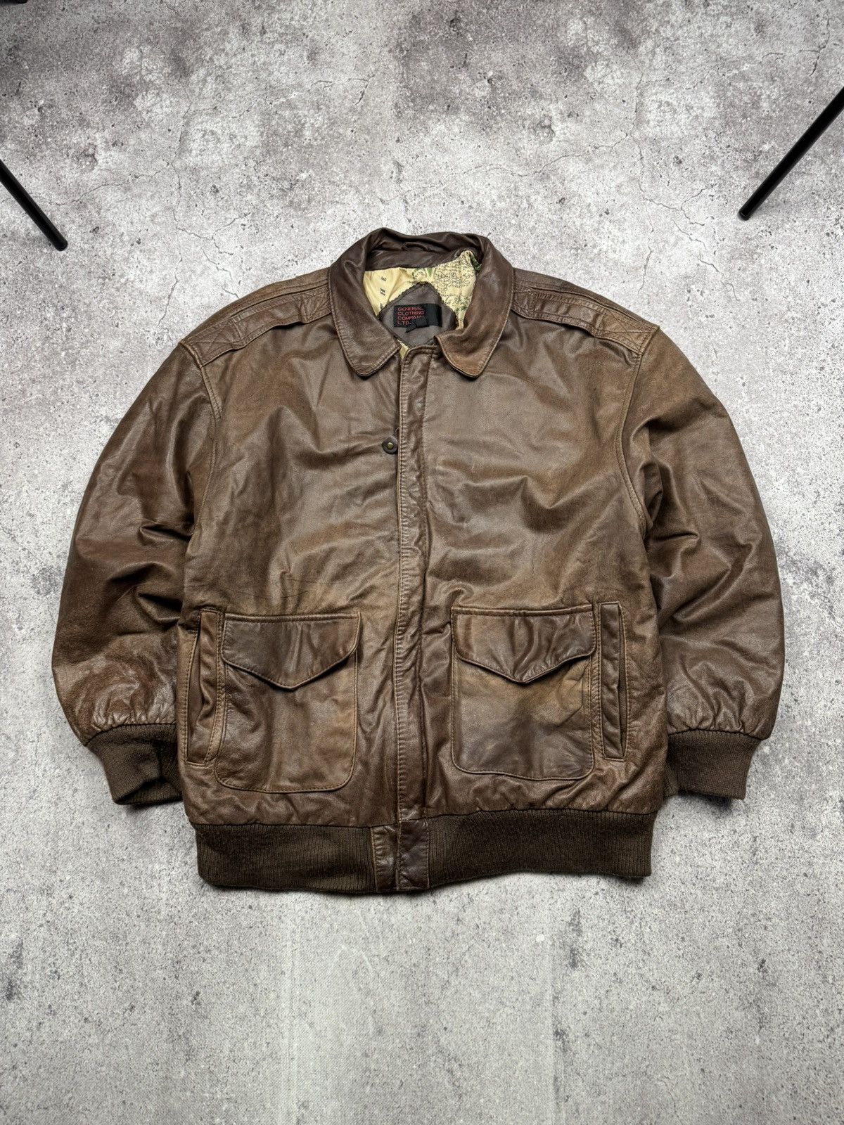 Japanese Brand Vintage Bomber Leather Jacket Avirex Schott Japanesse Y2K Size US L / EU 52-54 / 3 - 1 Thumbnail