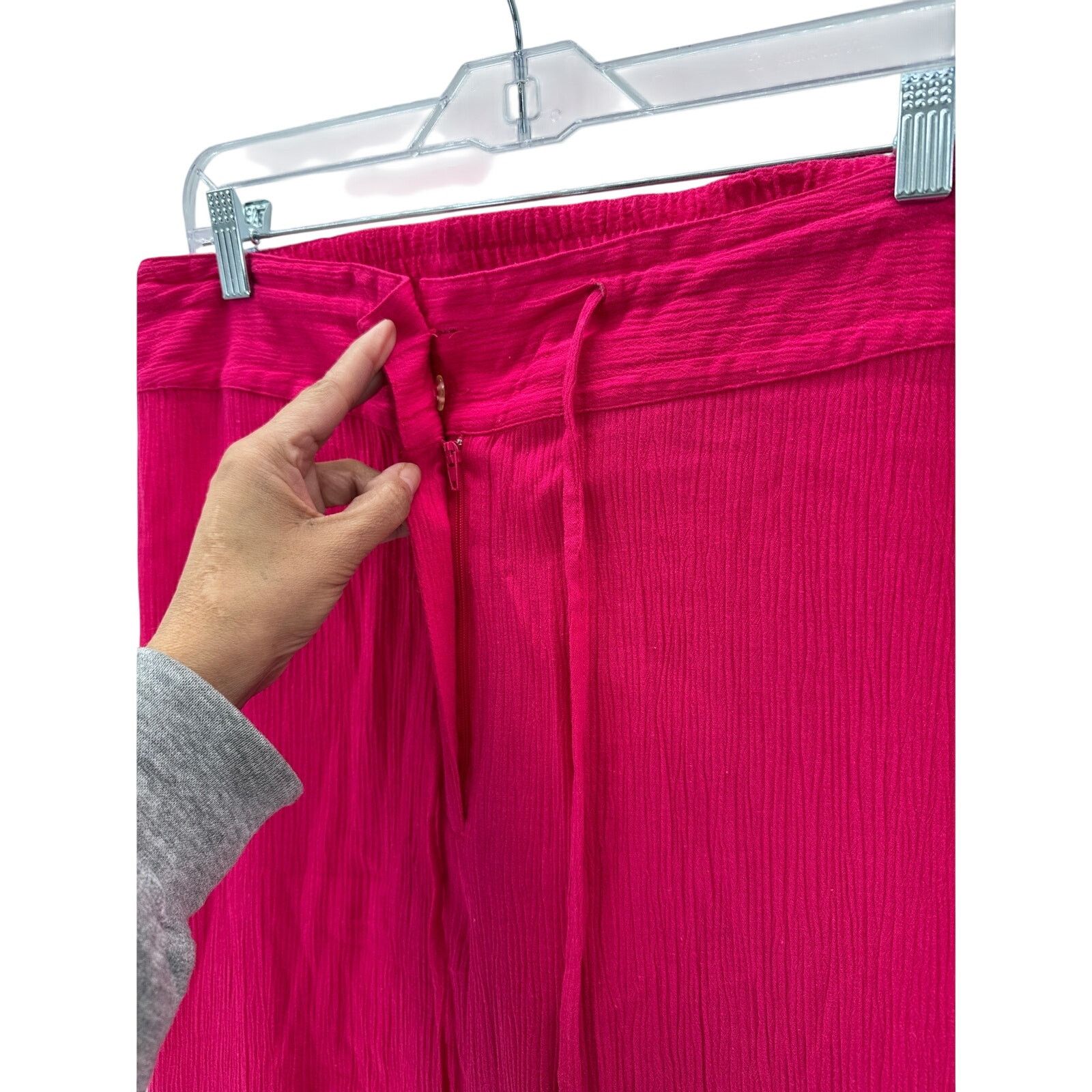 Other French Laundry bright pink crepe wide leg pants size L Size 34" / US 12 / IT 48 - 5 Thumbnail