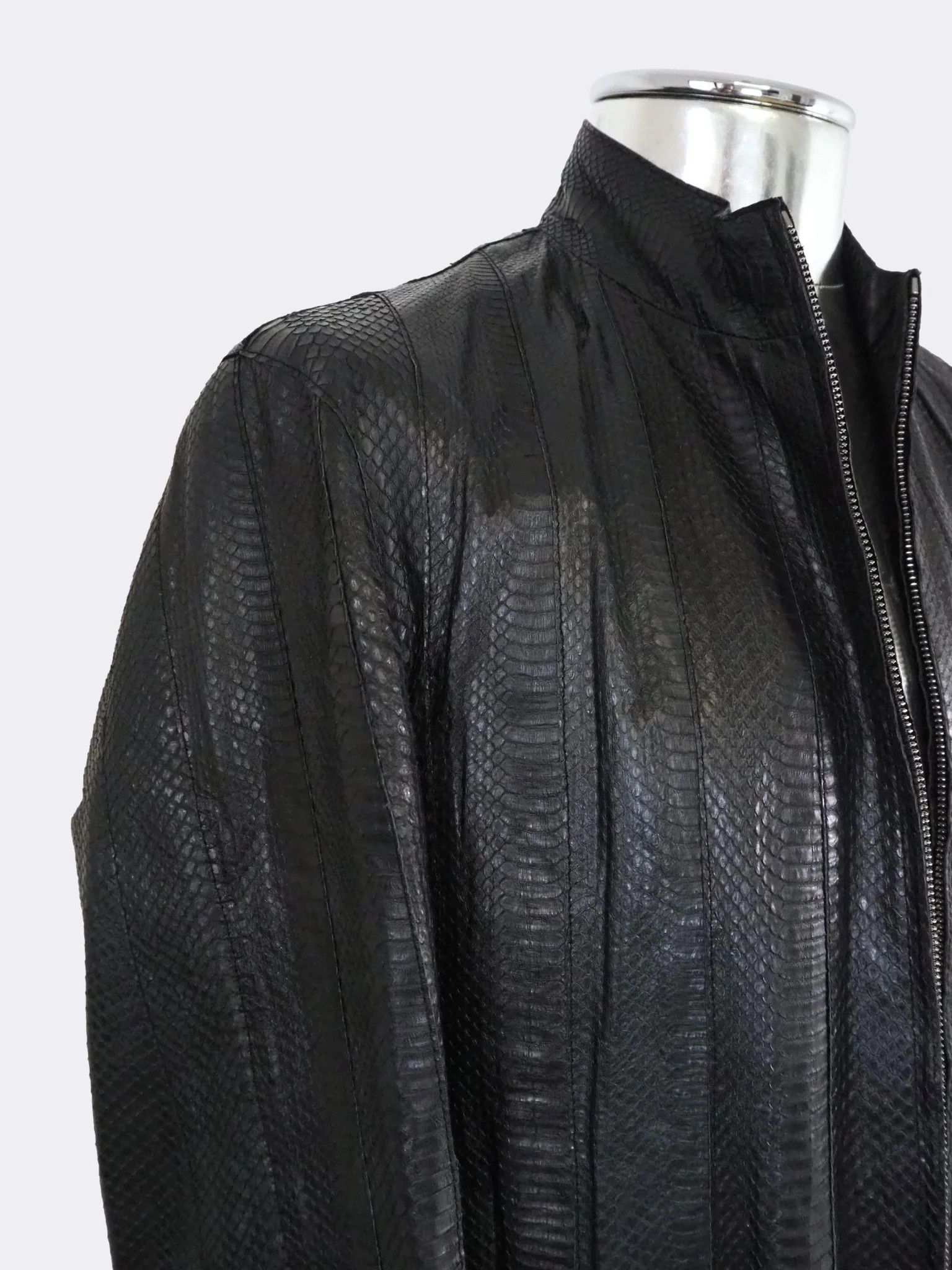 Hugo Boss Hugo Boss Black Snakeskin Leather Jacket $3950 Size US M / EU 48-50 / 2 - 7 Thumbnail