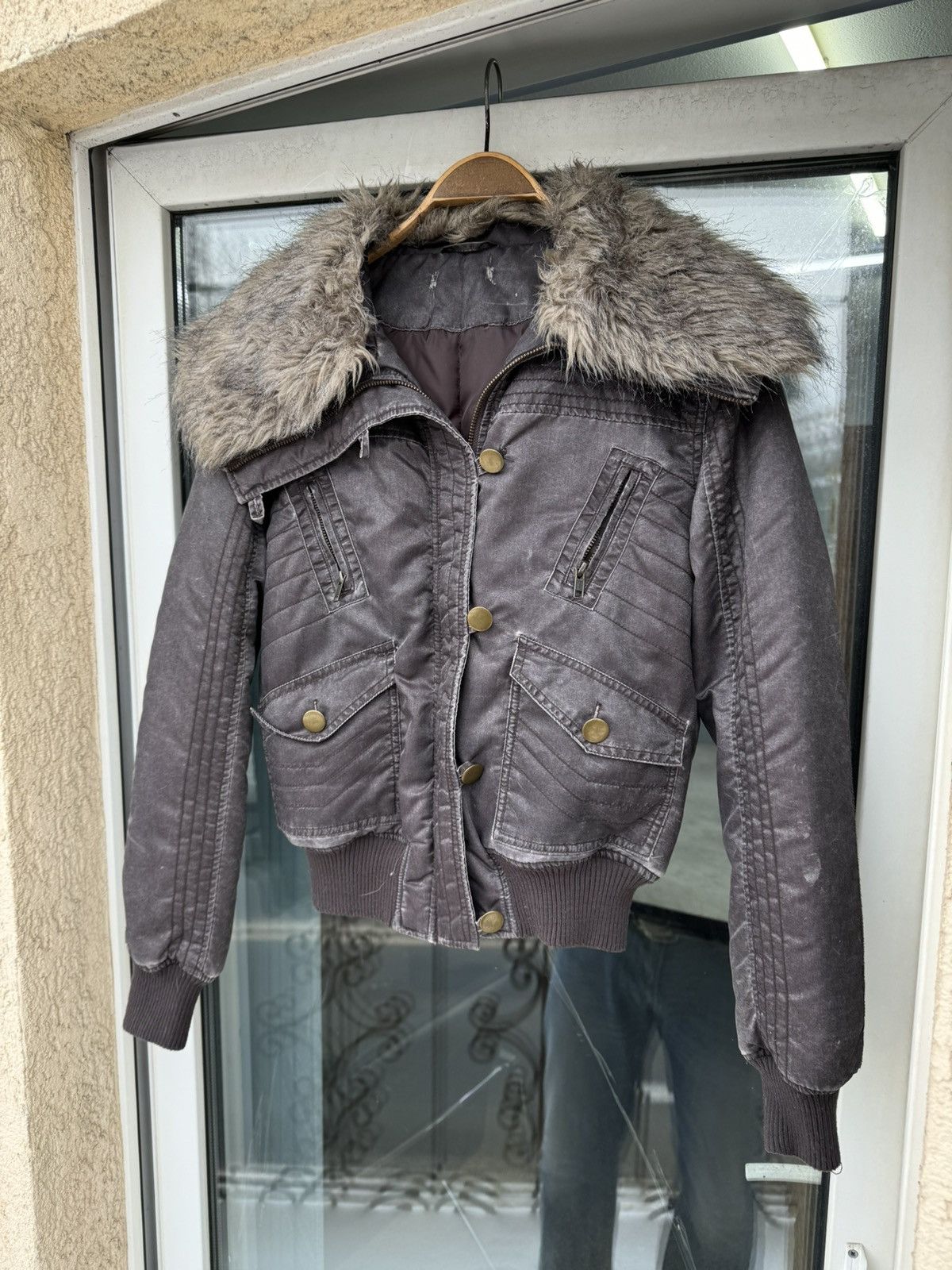 Japanese Brand Vintage 00s Faded Fur Raf Simons Rick Owens Style Jacket Size US S / EU 44-46 / 1 - 4 Thumbnail