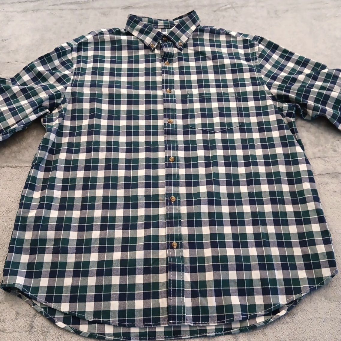 Old Navy Old Navy Shirt Mens XL Green Long Sleeve Button Down Cotton Blend Size US XL / EU 56 / 4 - 4 Thumbnail