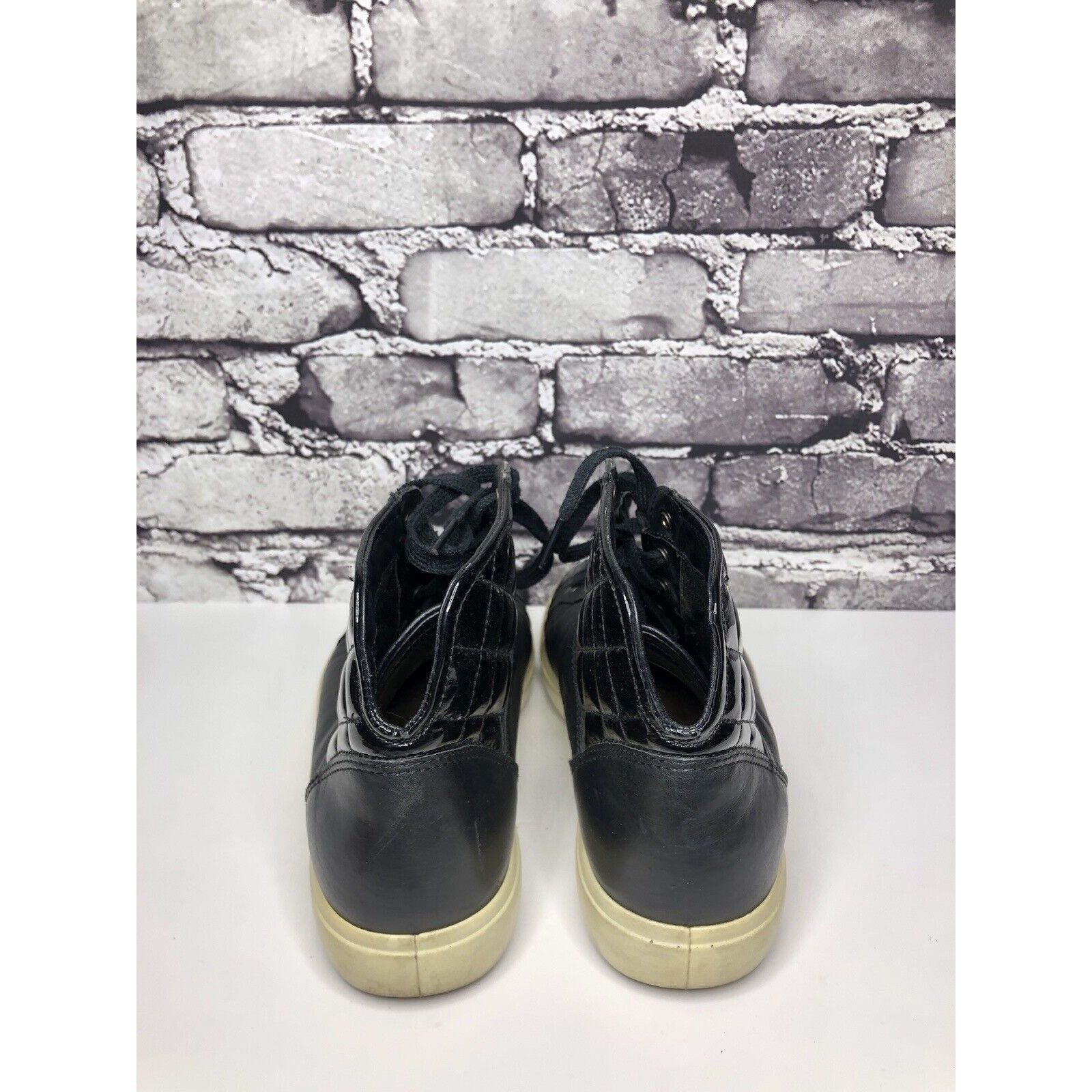 Ecco ECCO Soft 7 Black Leather Quilted Comfort Casual Sneakers Sh Size US 7.5 / IT 37.5 - 10 Thumbnail