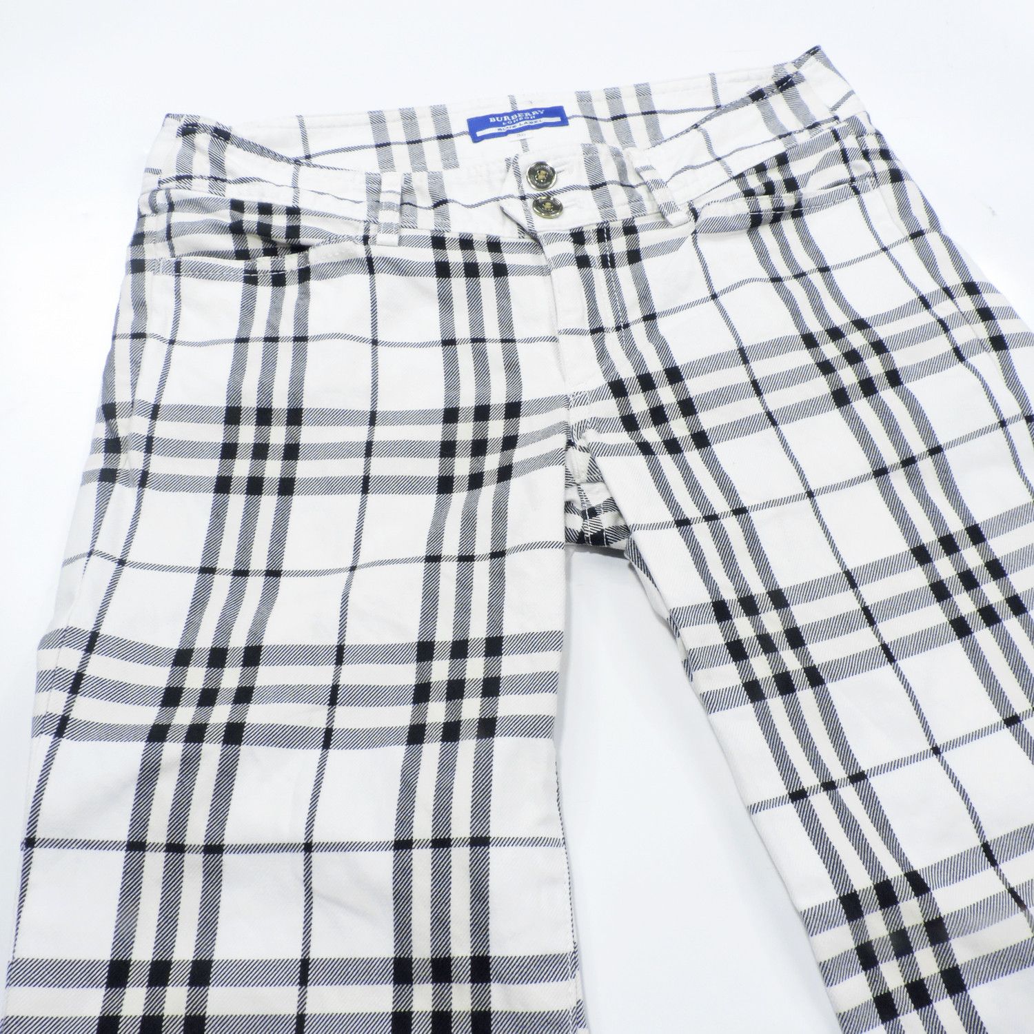 Burberry BURBERRY BLUE LABEL NOVA CHECK GREY WHITE LONG PANTS Size 25" / US 0 / IT 36 - 10 Thumbnail