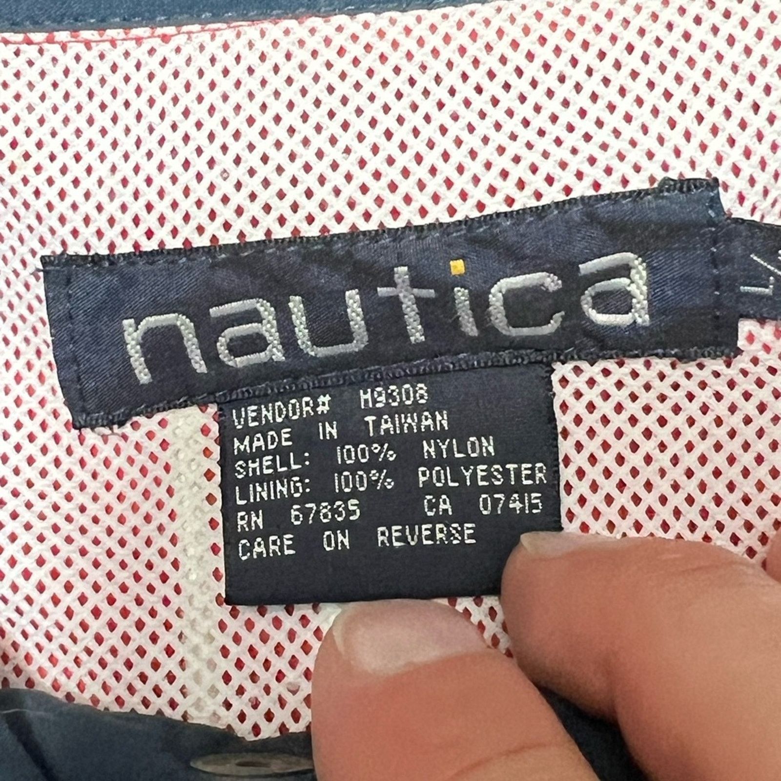 Nautica Vintage 90s Nautica Class Spell Out Sailing Jacket Red Navy Size US L / EU 52-54 / 3 - 8 Thumbnail