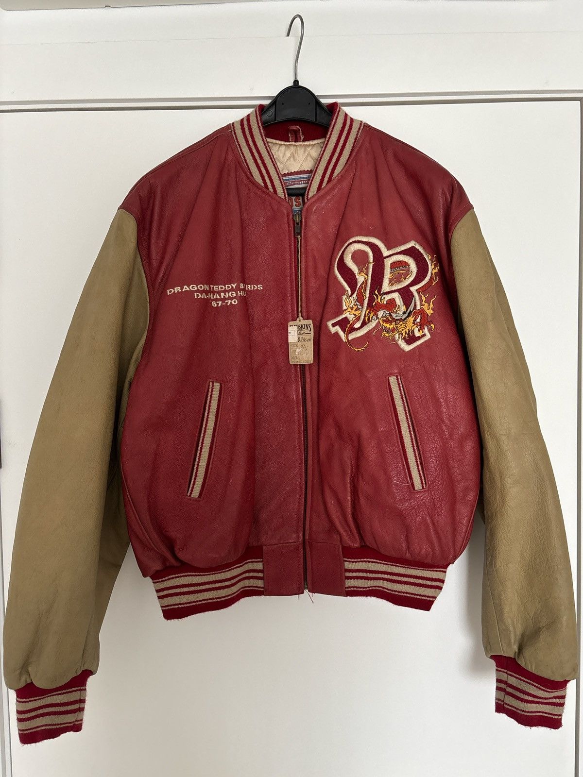 Genuine Leather × NFL × Vintage Vintage Redskins Leather Varsity Jacket Size US XL / EU 56 / 4 - 1 Thumbnail