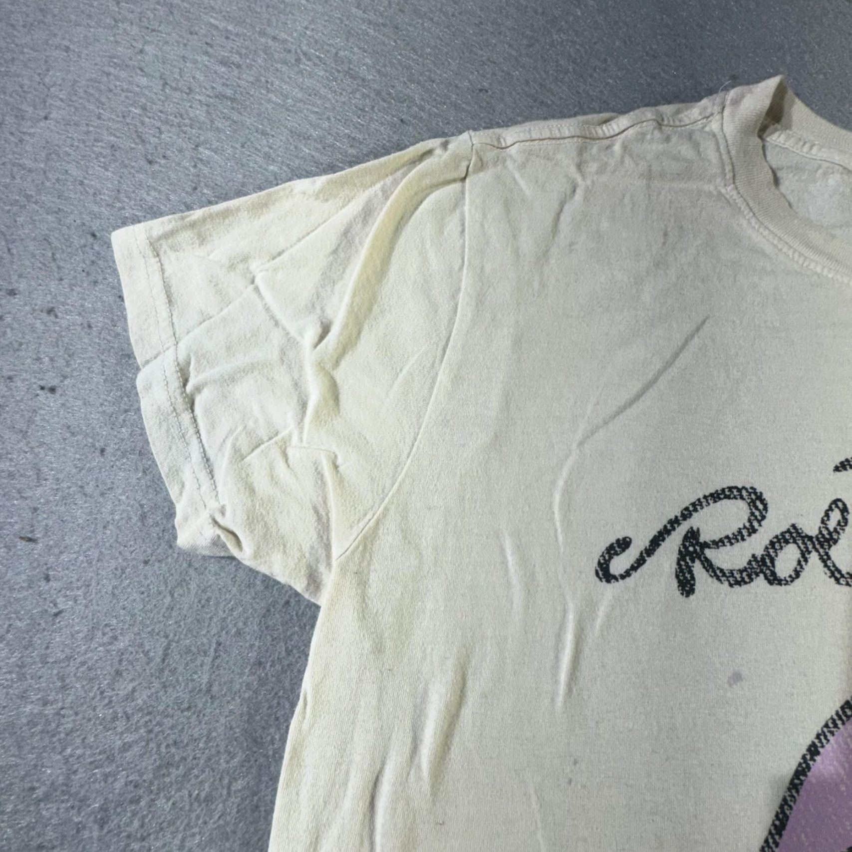 Elizabeth and James Elizabeth And James Rolling Stones Graphic Tee Womens XL Beige Rock Band Shirt Size XL / US 12-14 / IT 48-50 - 3 Thumbnail