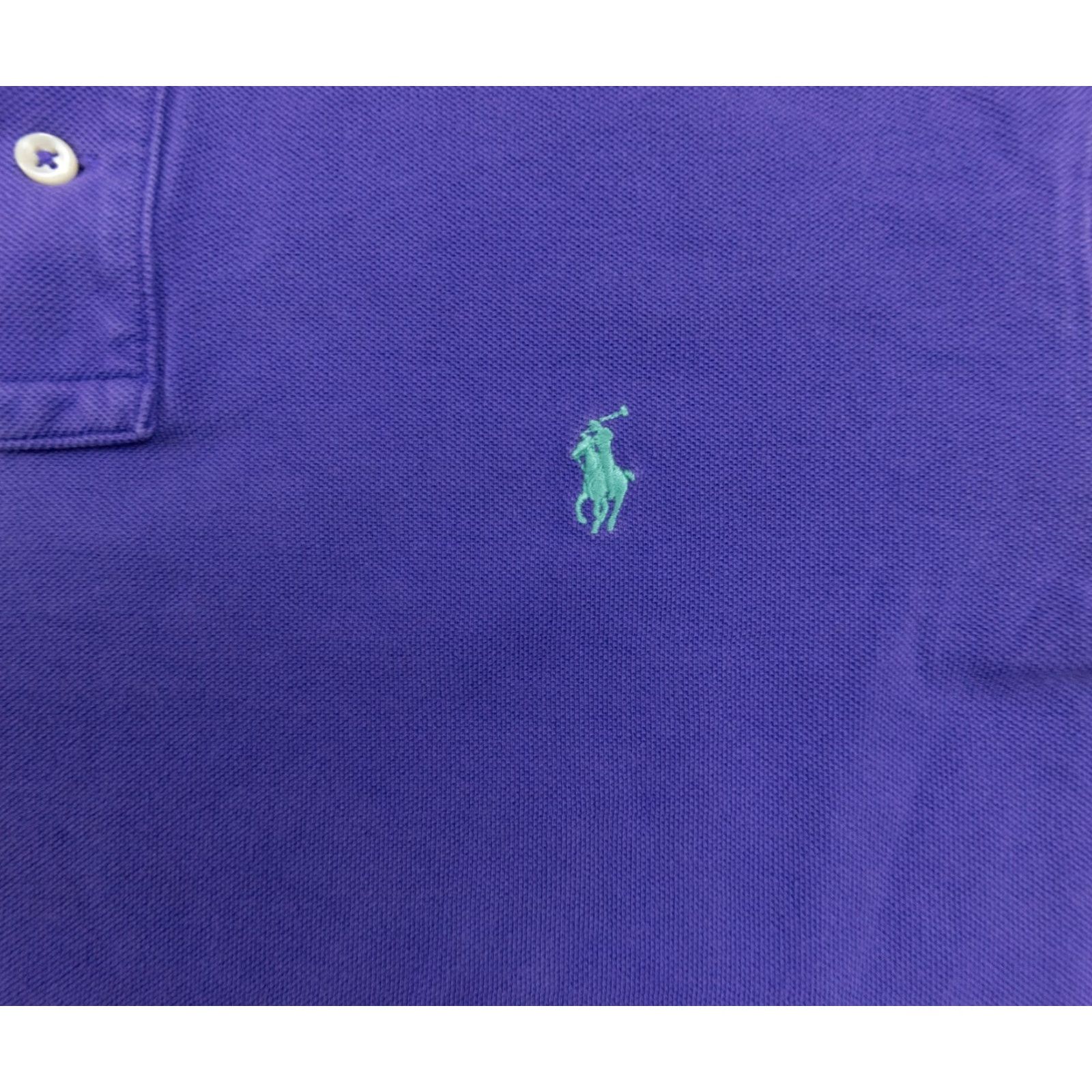 Polo Ralph Lauren VINTAGE Polo Ralph Lauren Shirt Mens XLarge Purple Short Sleeve Classic Fit Preppy Pony Size US L / EU 52-54 / 3 - 3 Thumbnail