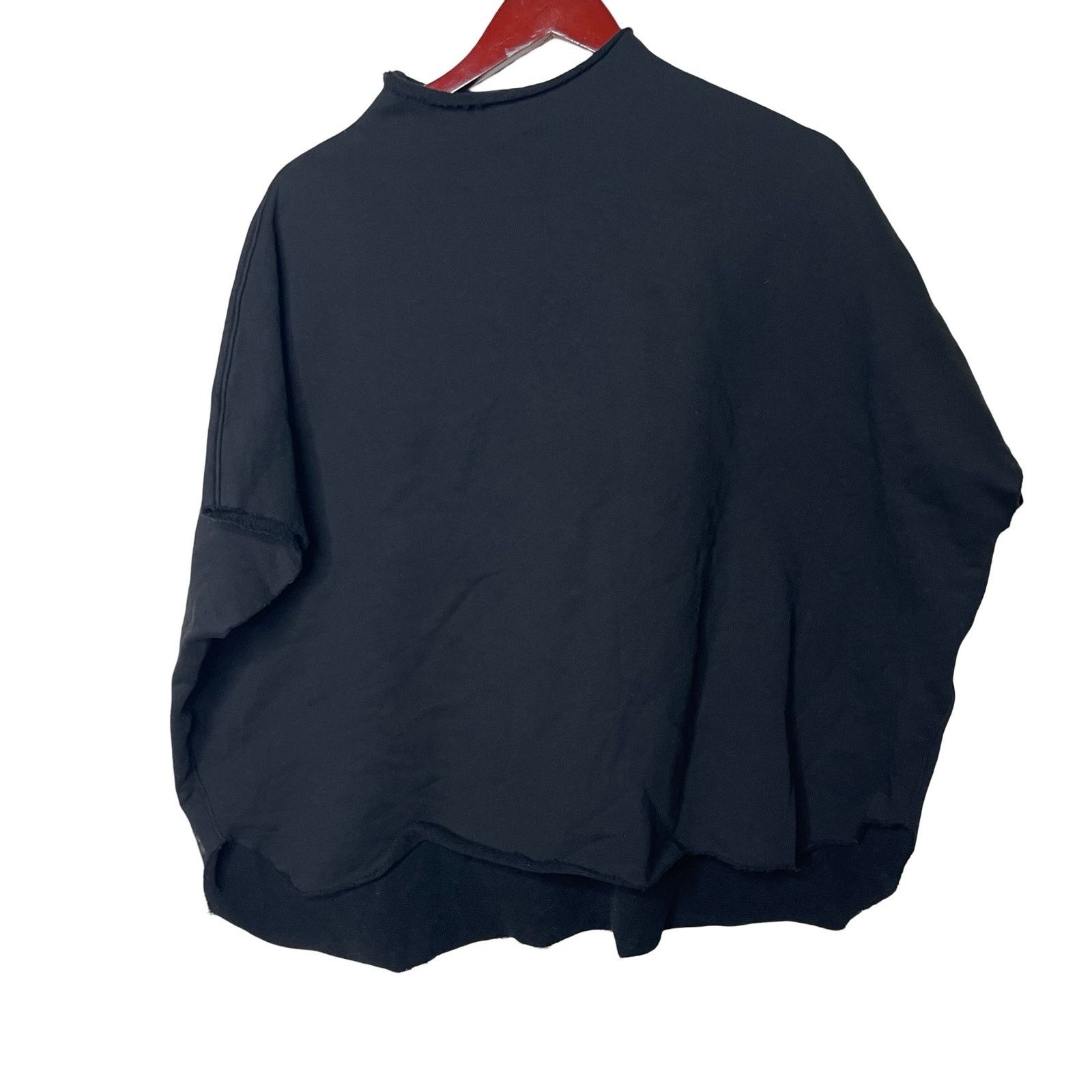 Frank & Eileen Frank & Eileen Audrey Funnel Neck Capelet Sweatshirt Black Size ONE SIZE - 1 Thumbnail