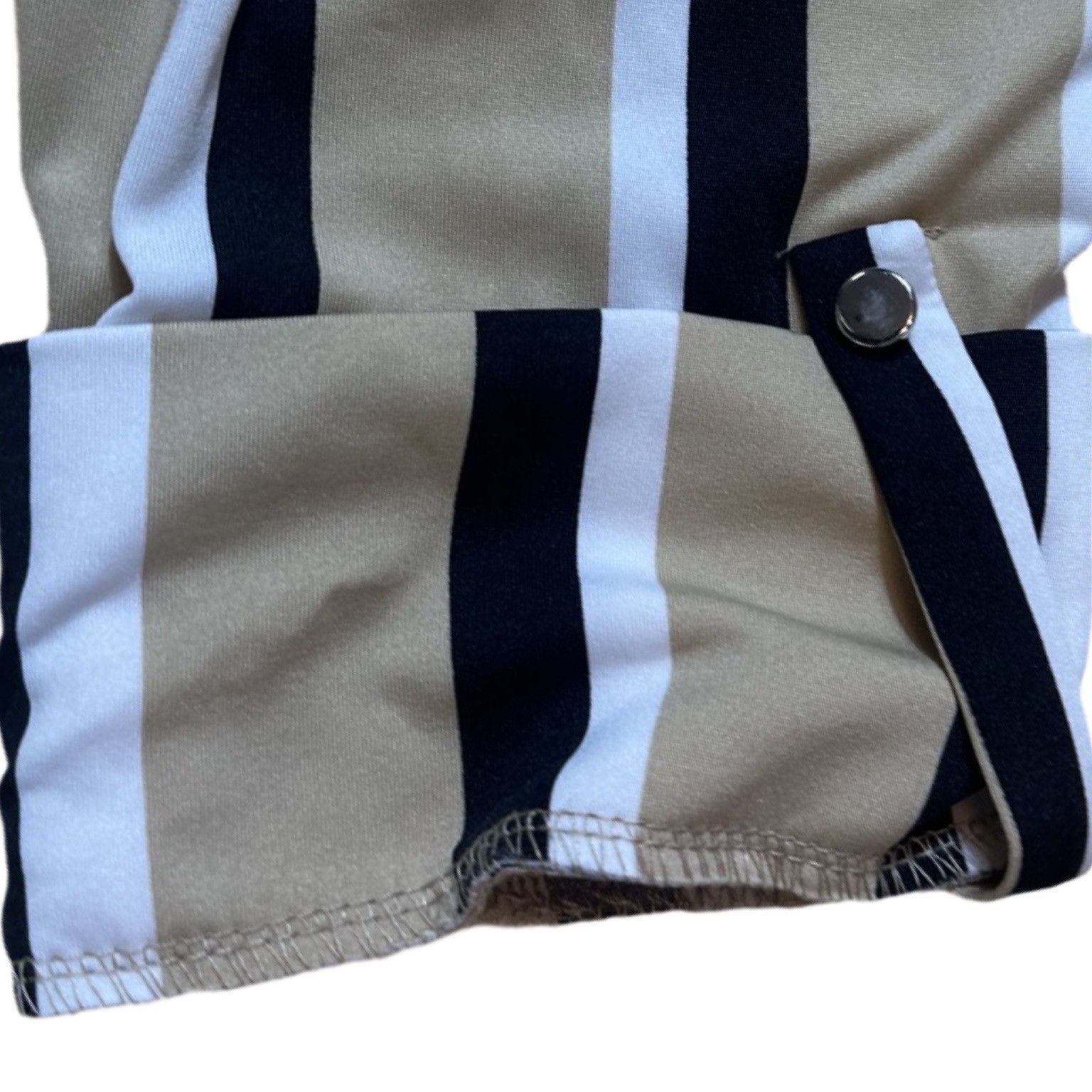 Other Cocomo Beige Striped Button Front 3/4 Sleeve Blouse Top Size Size M / US 6-8 / IT 42-44 - 5 Thumbnail