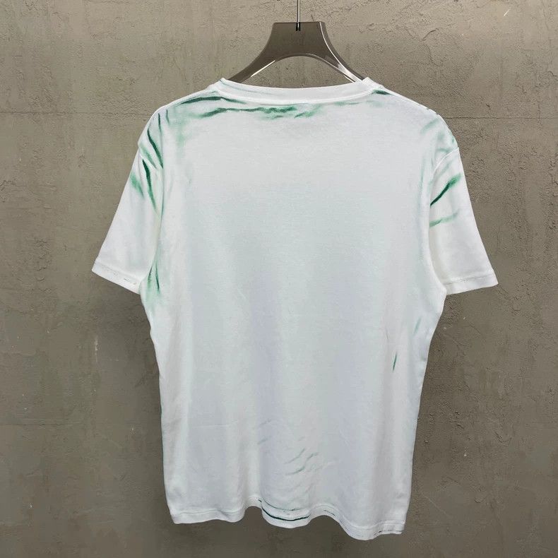 Loewe LOEWE White short-sleeved T-shirt with large green Logo on Size XS / US 0-2 / IT 36-38 - 2 Thumbnail