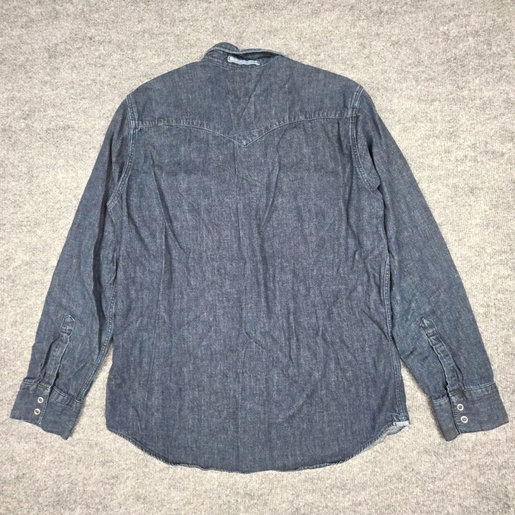 Levi's VINTAGE Levis Western Shirt Mens XL Slim Blue Pearl Snap Denim Cowboy Rancher Size US XL / EU 56 / 4 - 3 Thumbnail