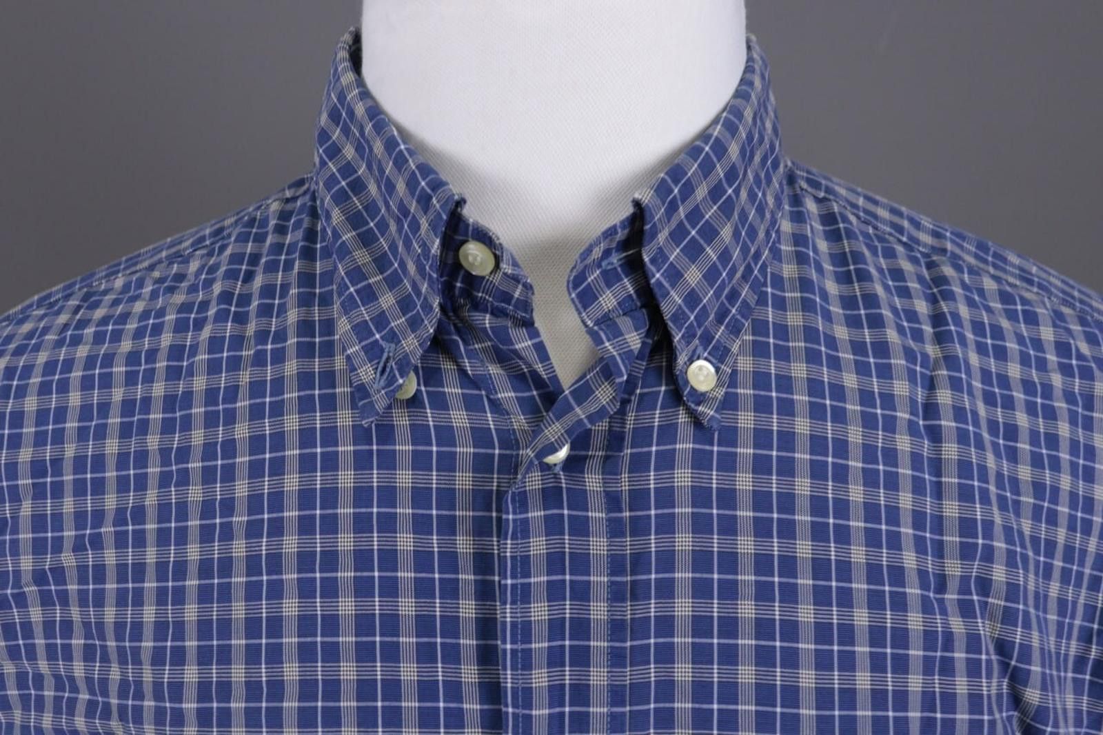Corneliani Corneliani Blue Check Button Down Shirt Size 42 / 16.5 Size US M / EU 48-50 / 2 - 3 Thumbnail