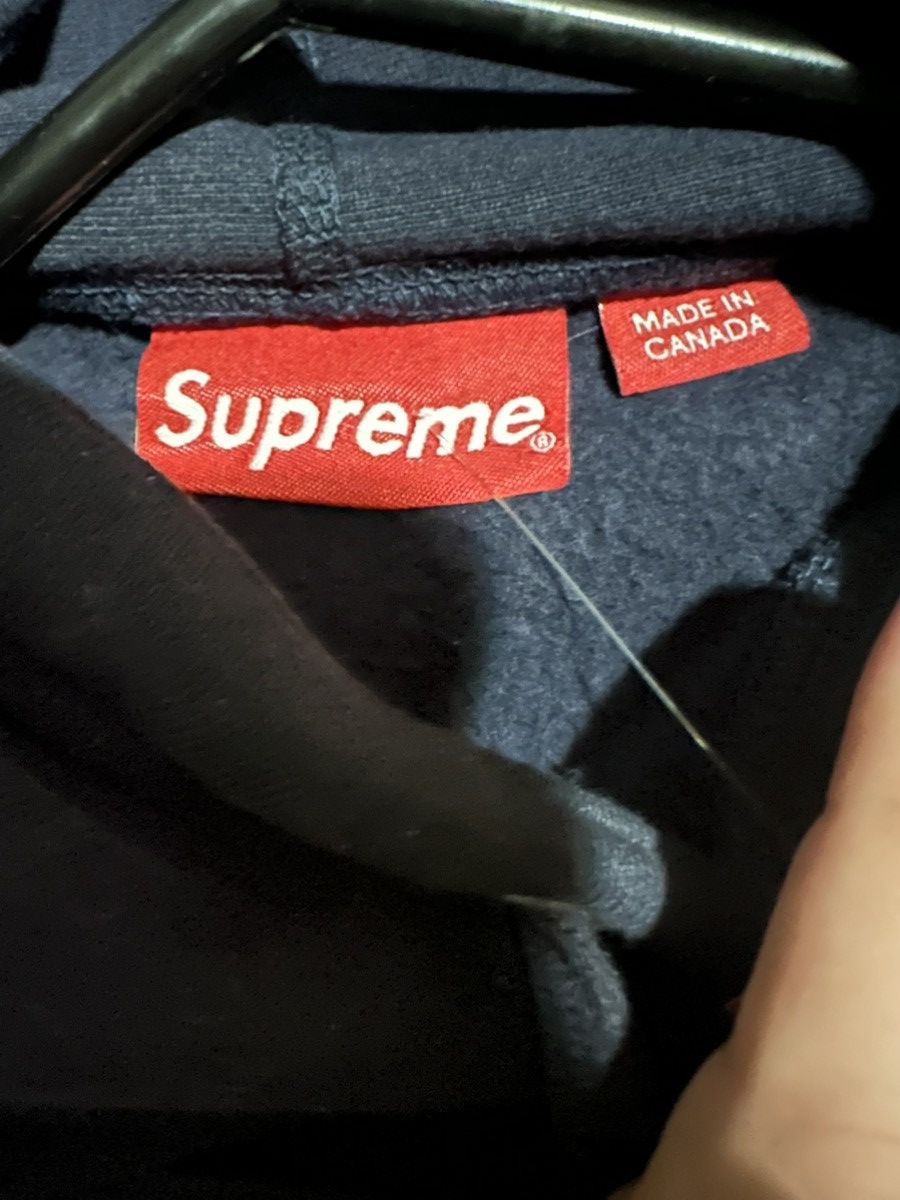 Supreme SUPREME FW20 S LOGO BOX LOGO STICKER HOODIE NAVY LARGE L Size US L / EU 52-54 / 3 - 3 Thumbnail