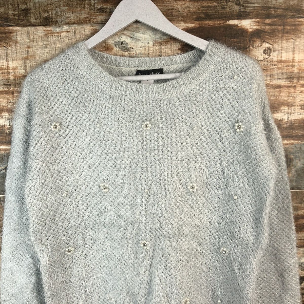Japanese Brand DL Sorridere Blue Mohair Knitwear #C385 Size M / US 6-8 / IT 42-44 - 5 Thumbnail