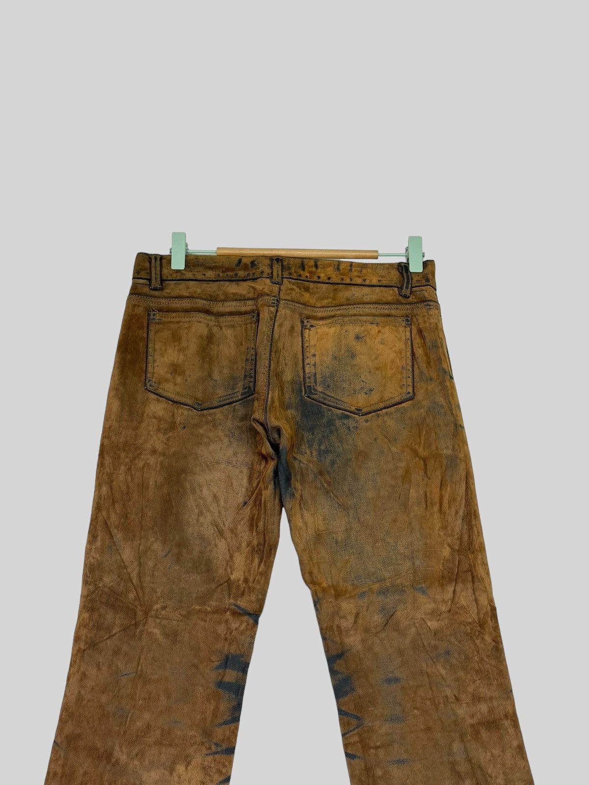 Tornado Mart VINTAGE E.BLUE RAINBOW CLAW MARKS BROWN DISTRESSED JEAN Size US 29 - 10 Thumbnail
