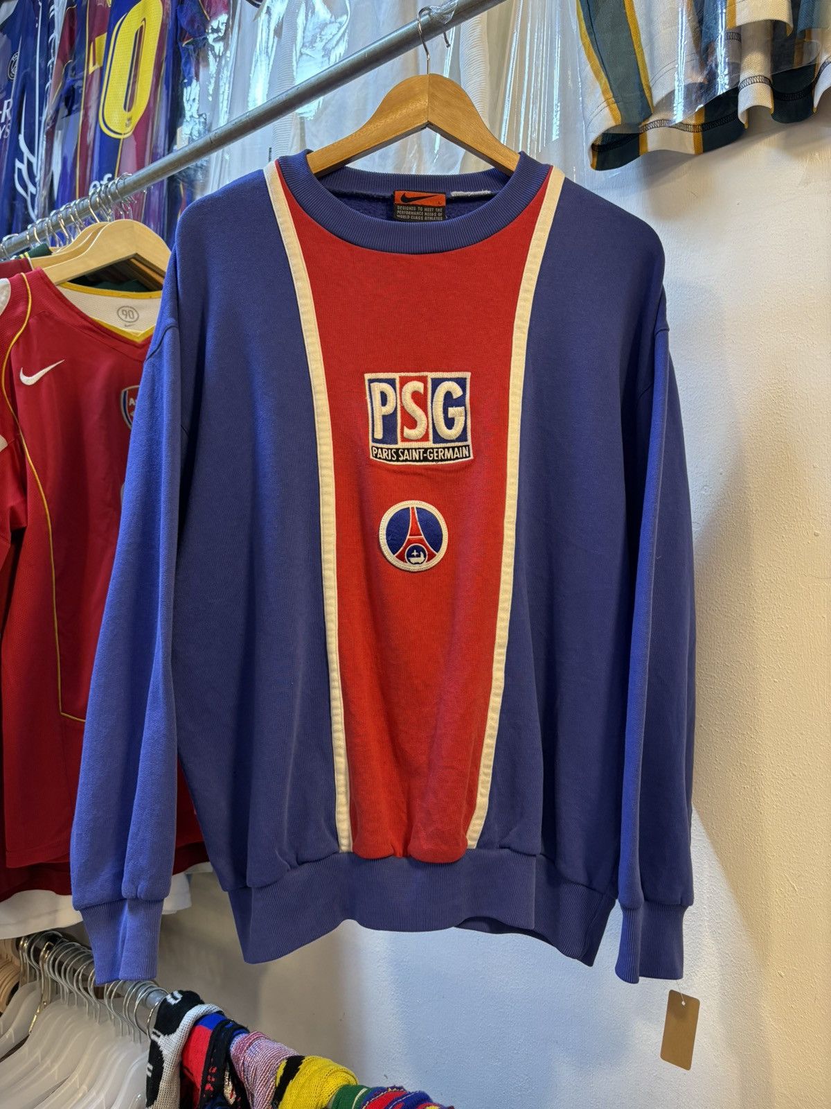Nike Rare Vintage 90s Paris Saint-Germain Sweatshirt Size US L / EU 52-54 / 3 - 1 Thumbnail