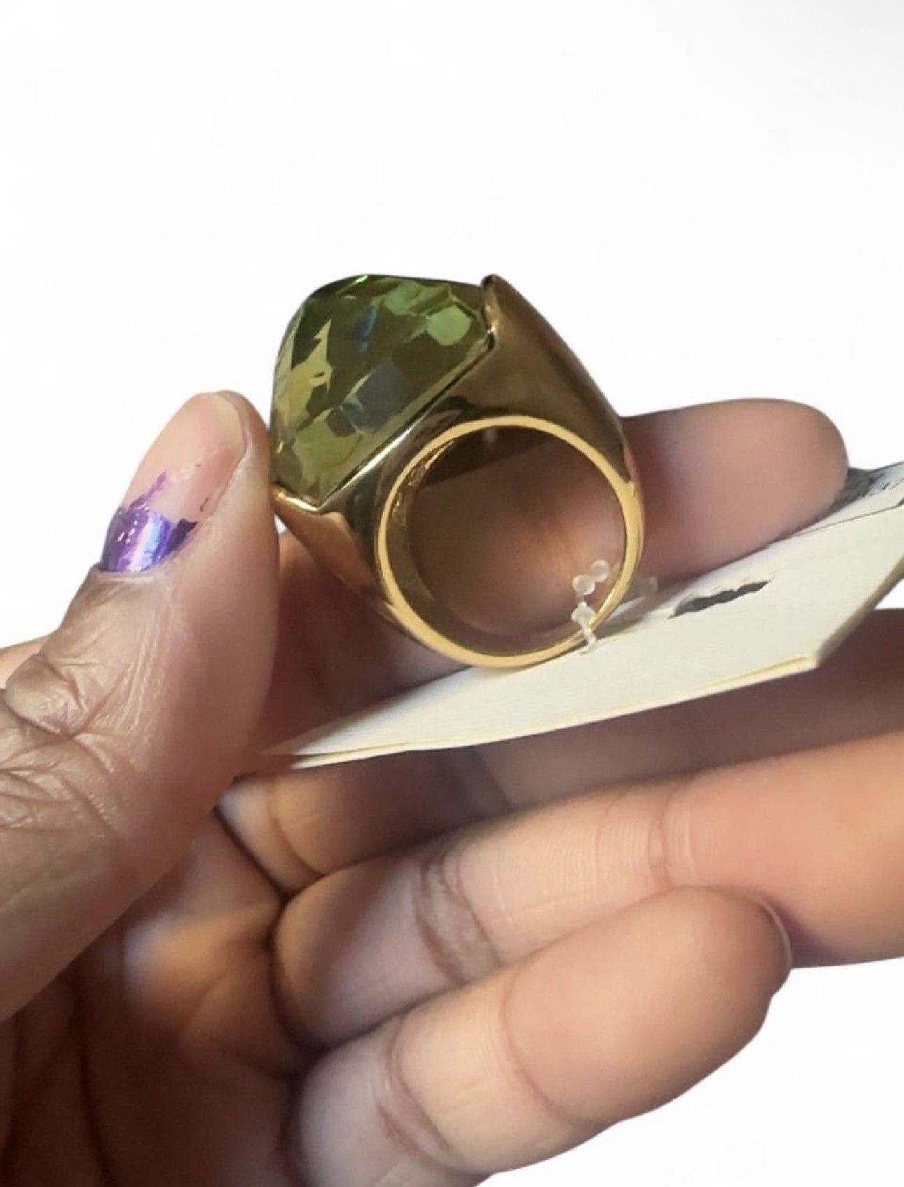 Other A Gold And Green Ring Size ONE SIZE - 3 Thumbnail