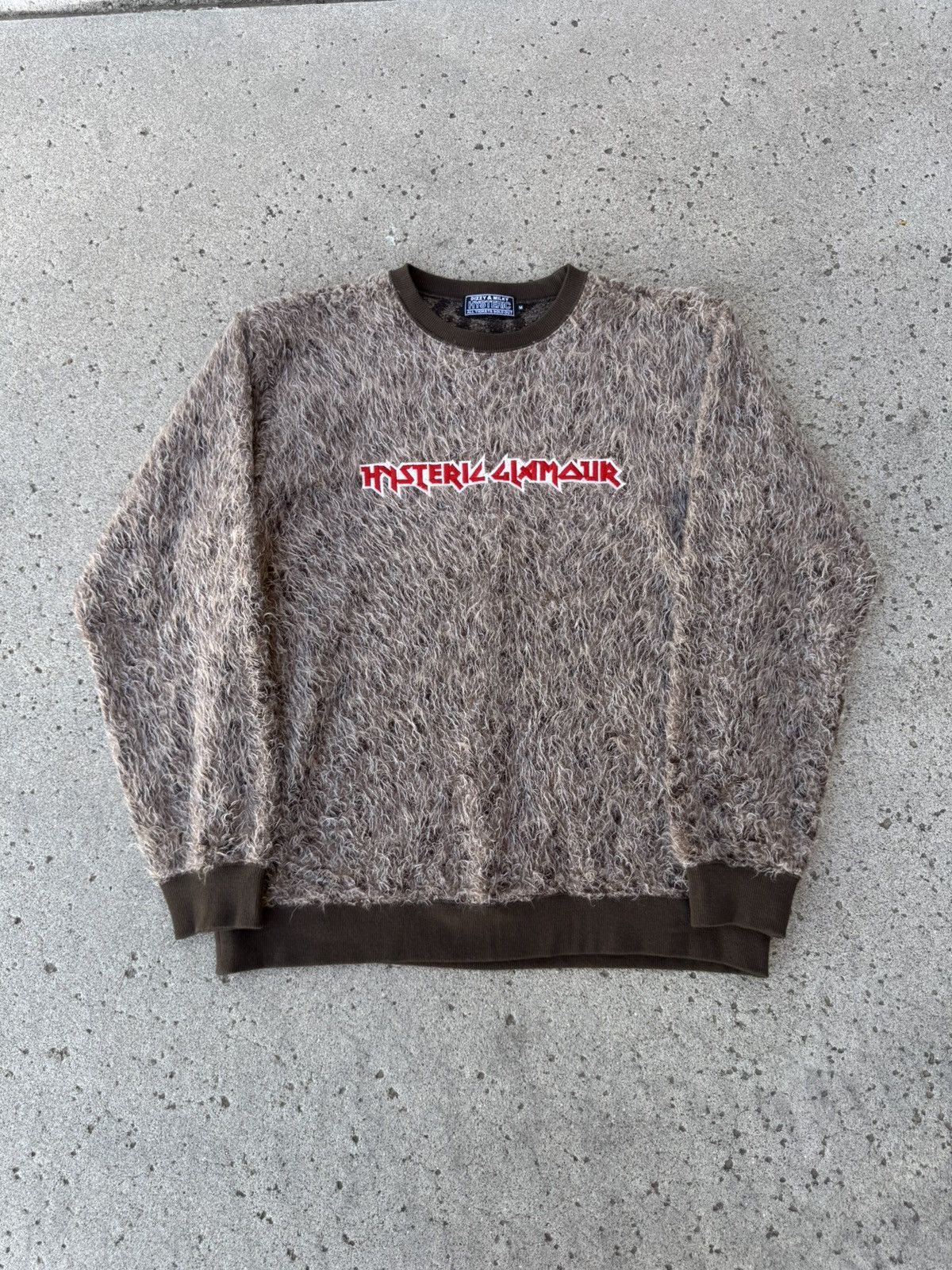 Hysteric Glamour Furry Metal Logo Sweater
