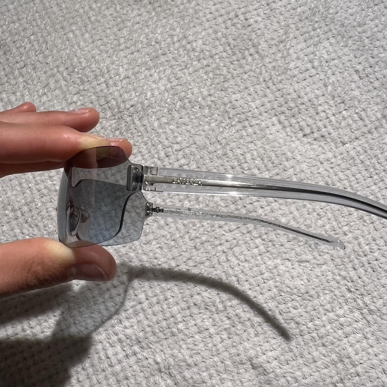 La Perla La Perla 2000s Transparent Sunglasses – cyberpunk Aesthetic Size ONE SIZE - 4 Thumbnail