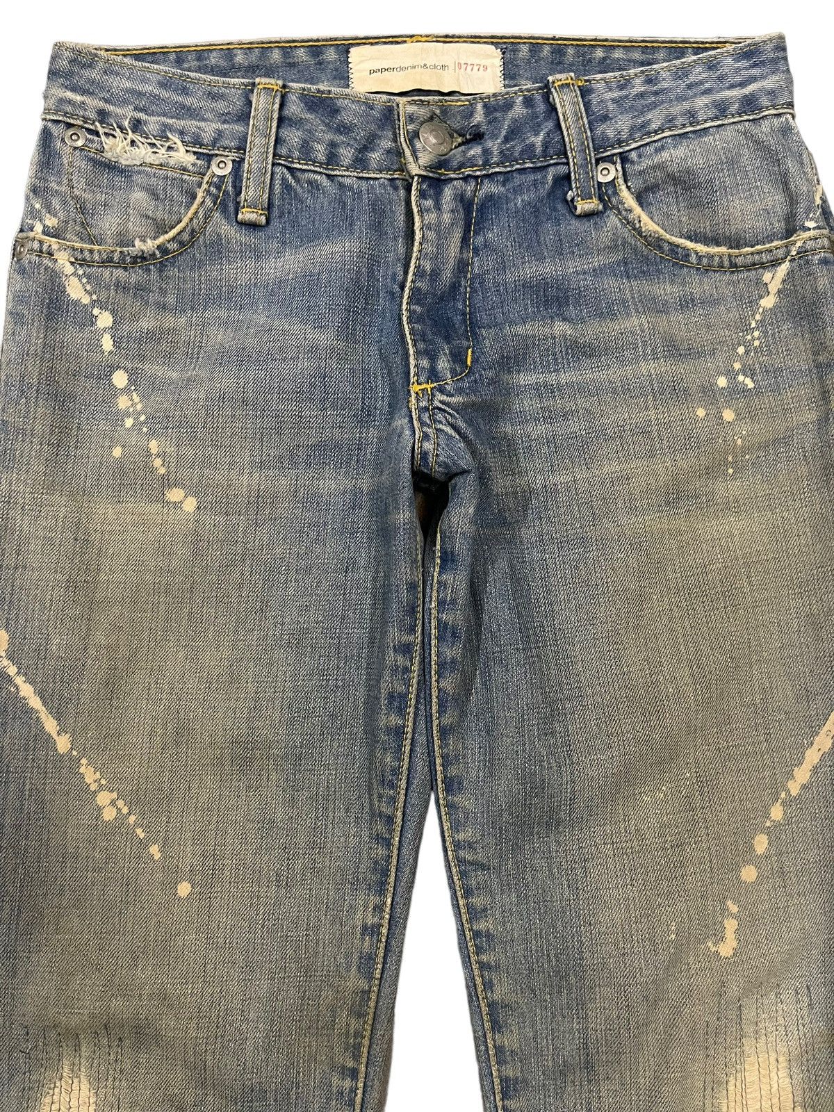 Hysteric Glamour Vintage Japanese Mud Wash Distress Paint Splatter Flare Jean Size 27" / US 4 / IT 40 - 3 Thumbnail