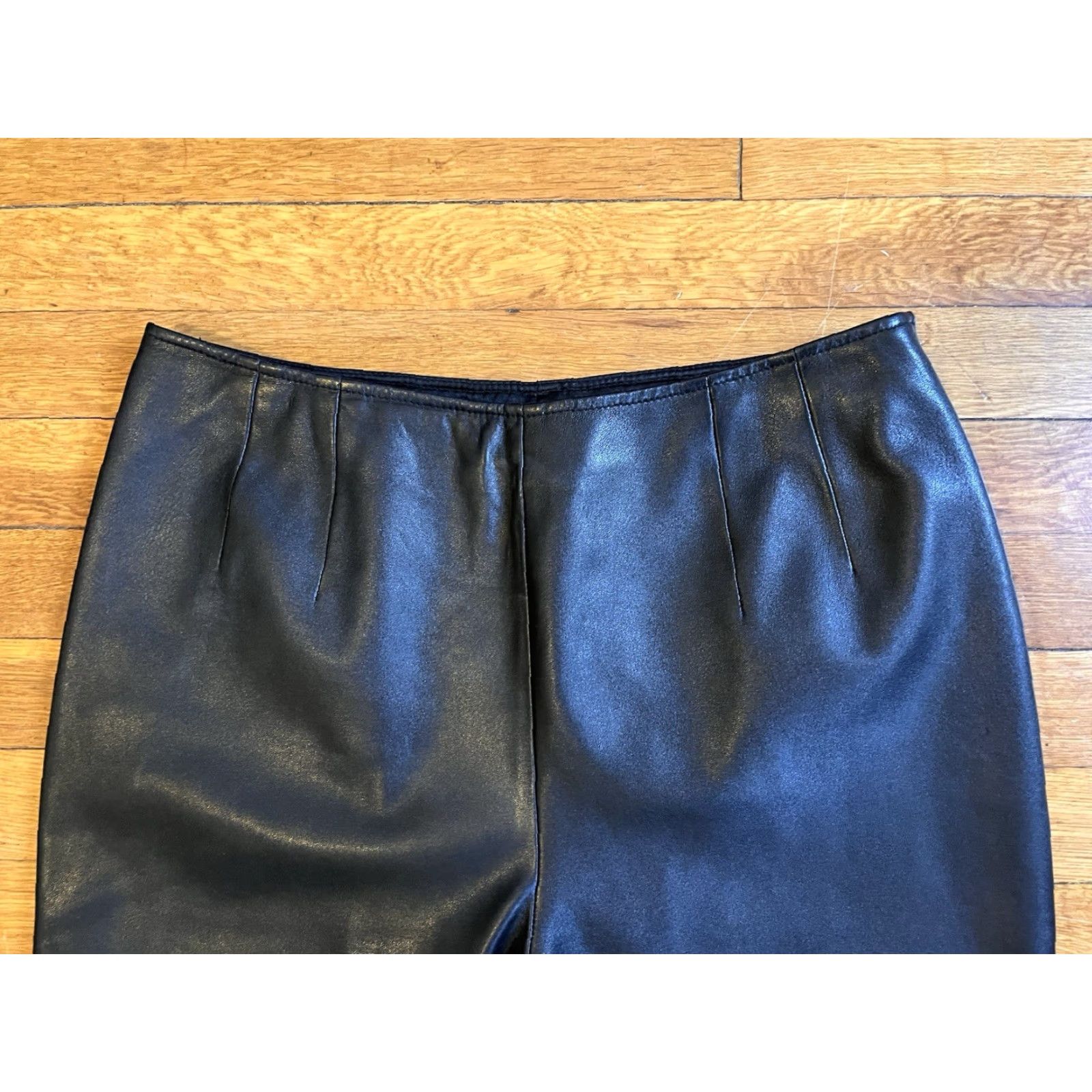 Vintage VINTAGE Worth Leather Pants Women’s 12 Black Size 34" / US 12 / IT 48 - 3 Thumbnail