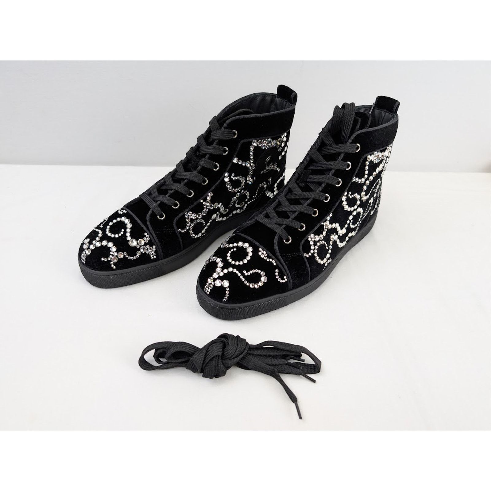 Christian Louboutin o1rshd1 Octolouis Strass Sneakers in Black/Crystal Size US 9 / EU 42 - 7 Thumbnail