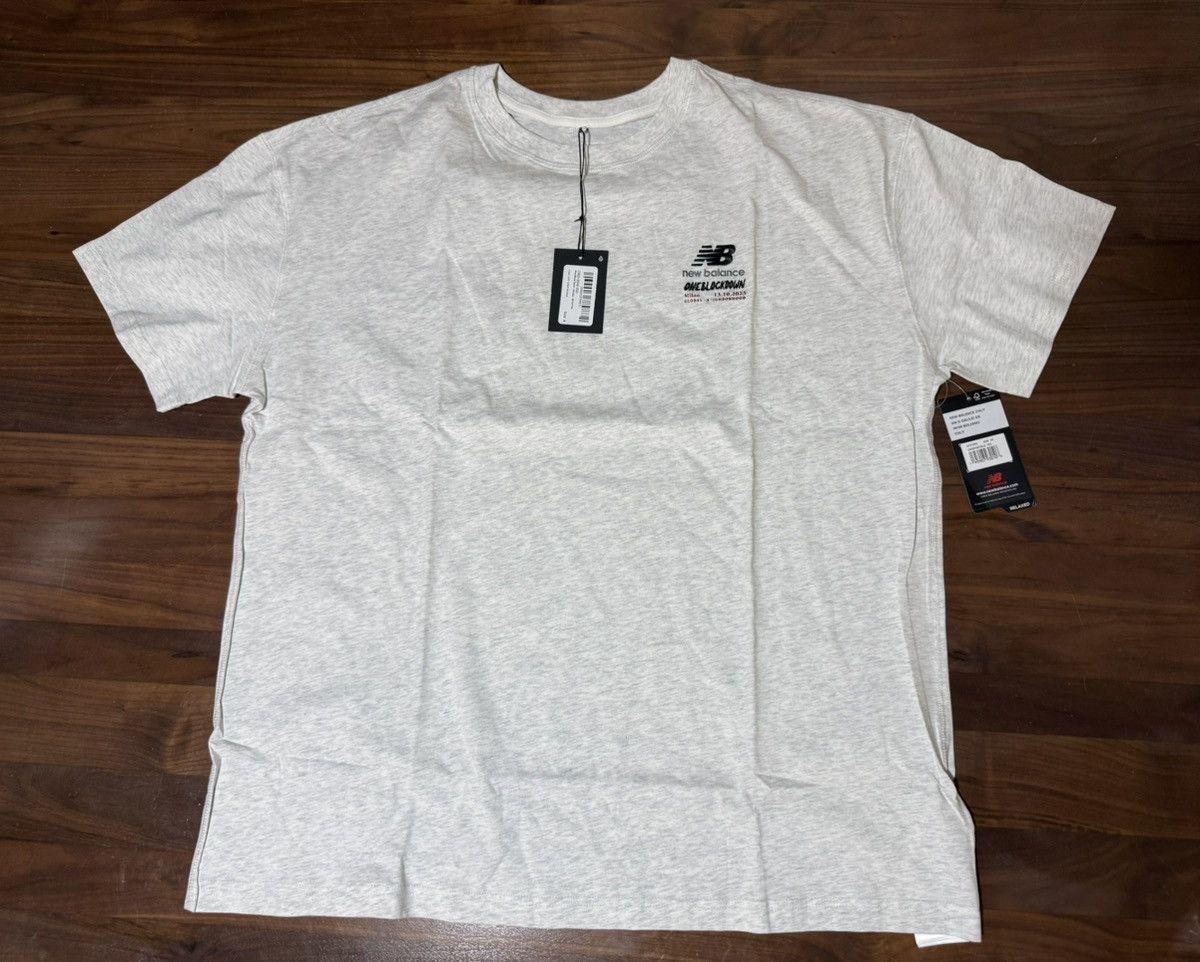 New Balance x One Block Down Logo Tee Euro Size 4 T-Shirt