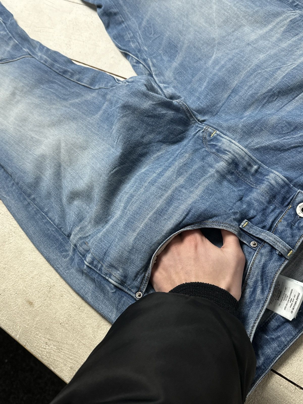 G-Star VNTG🚨G STAR RAW Jeans Washed Distressed Denim y2k Size 34" / US 12 / IT 48 - 6 Thumbnail