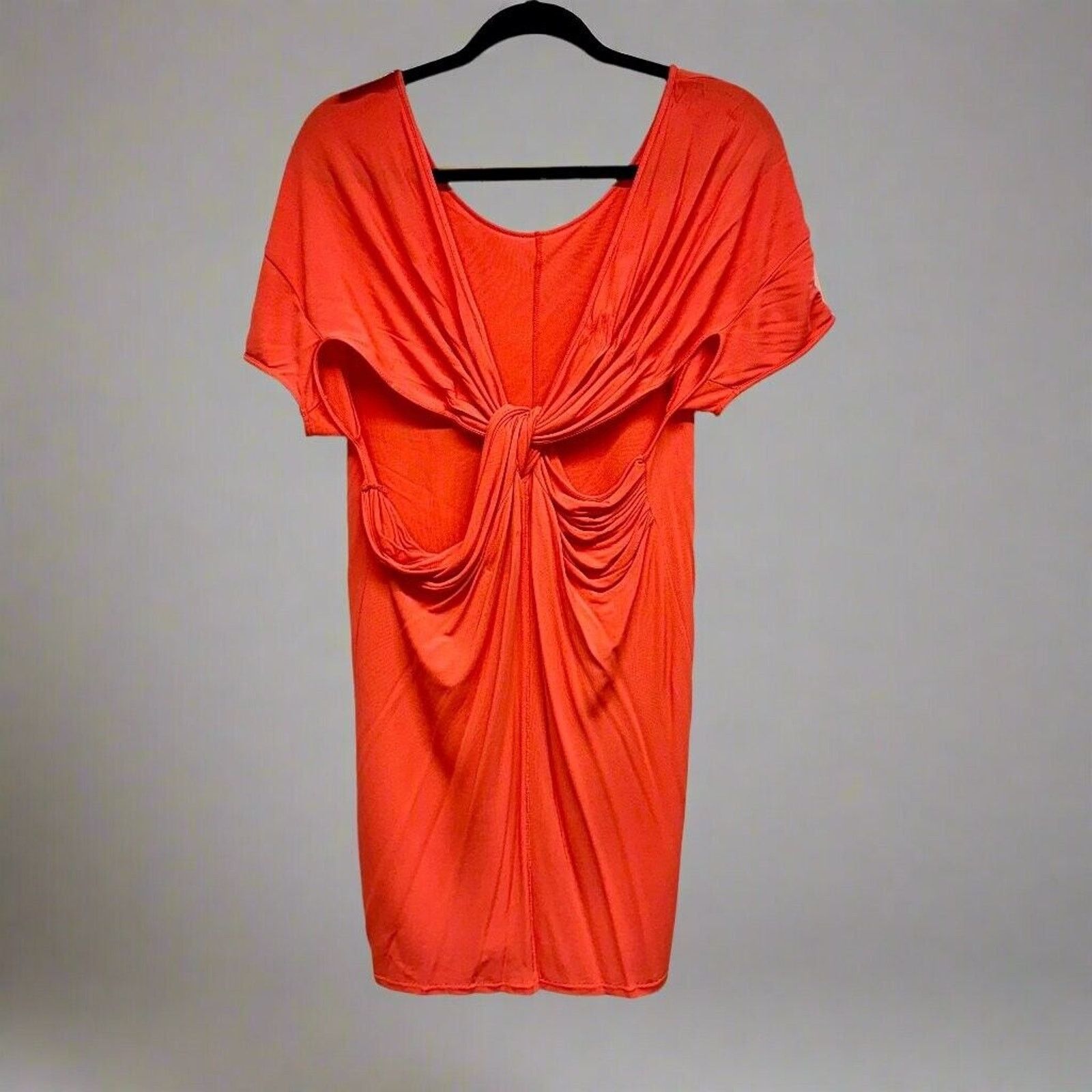 Acne Studios Acne Studios Twisted Draped Mini Coral Cap Sleeve Dress 10 Size L / US 10 / IT 46 - 2 Thumbnail
