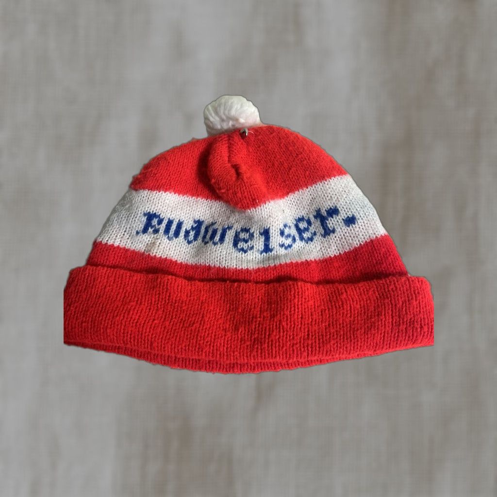 Budweiser VINTAGE Budweiser Beer Knit Beanie Ski Winter Pom Hat Stocking Cap Flaw Size ONE SIZE - 1 Thumbnail