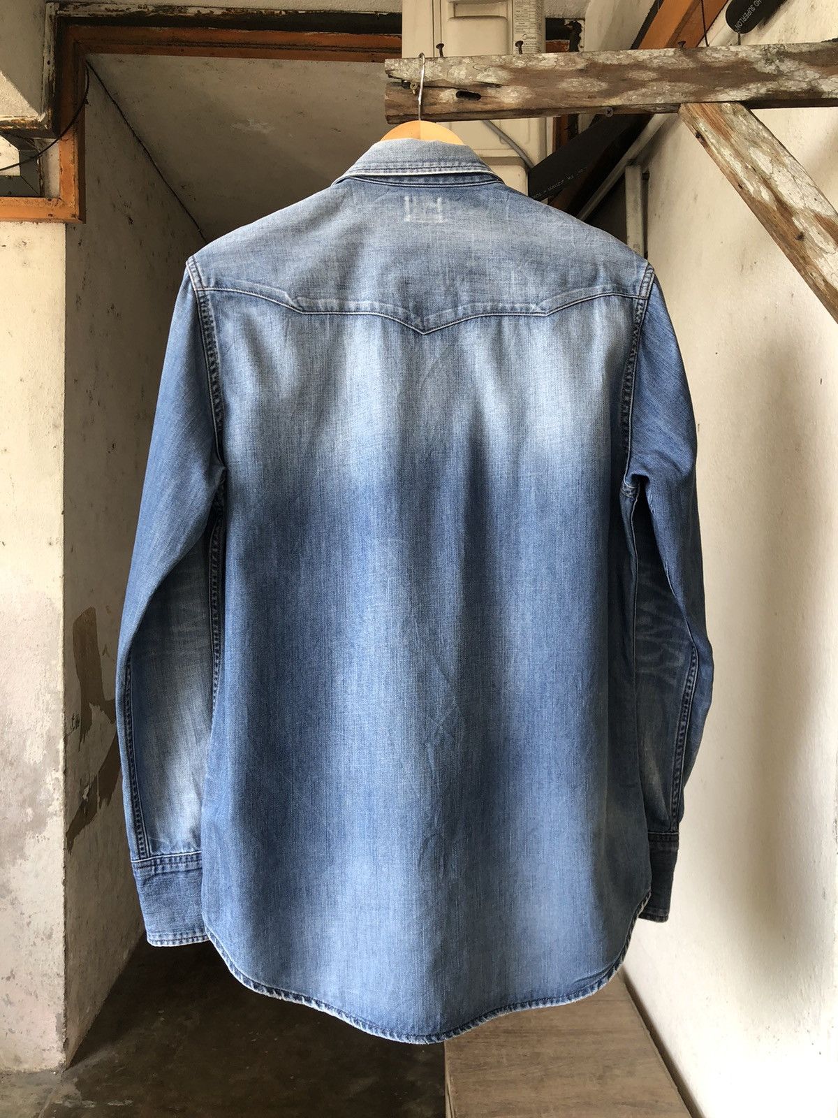 Vintage Nice🔥Vintage Wrangler Distressed Cowboy Style Western Shirt Size US L / EU 52-54 / 3 - 2 Thumbnail