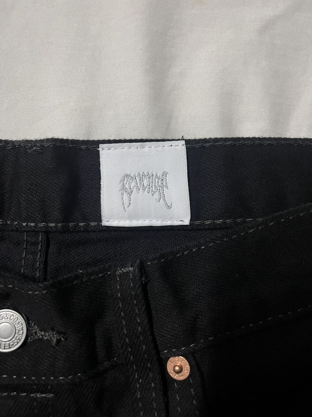 Revenge REVENGE SKELETON ANGEL DENIM JEANS BLACK Size US 34 / EU 50 - 4 Thumbnail