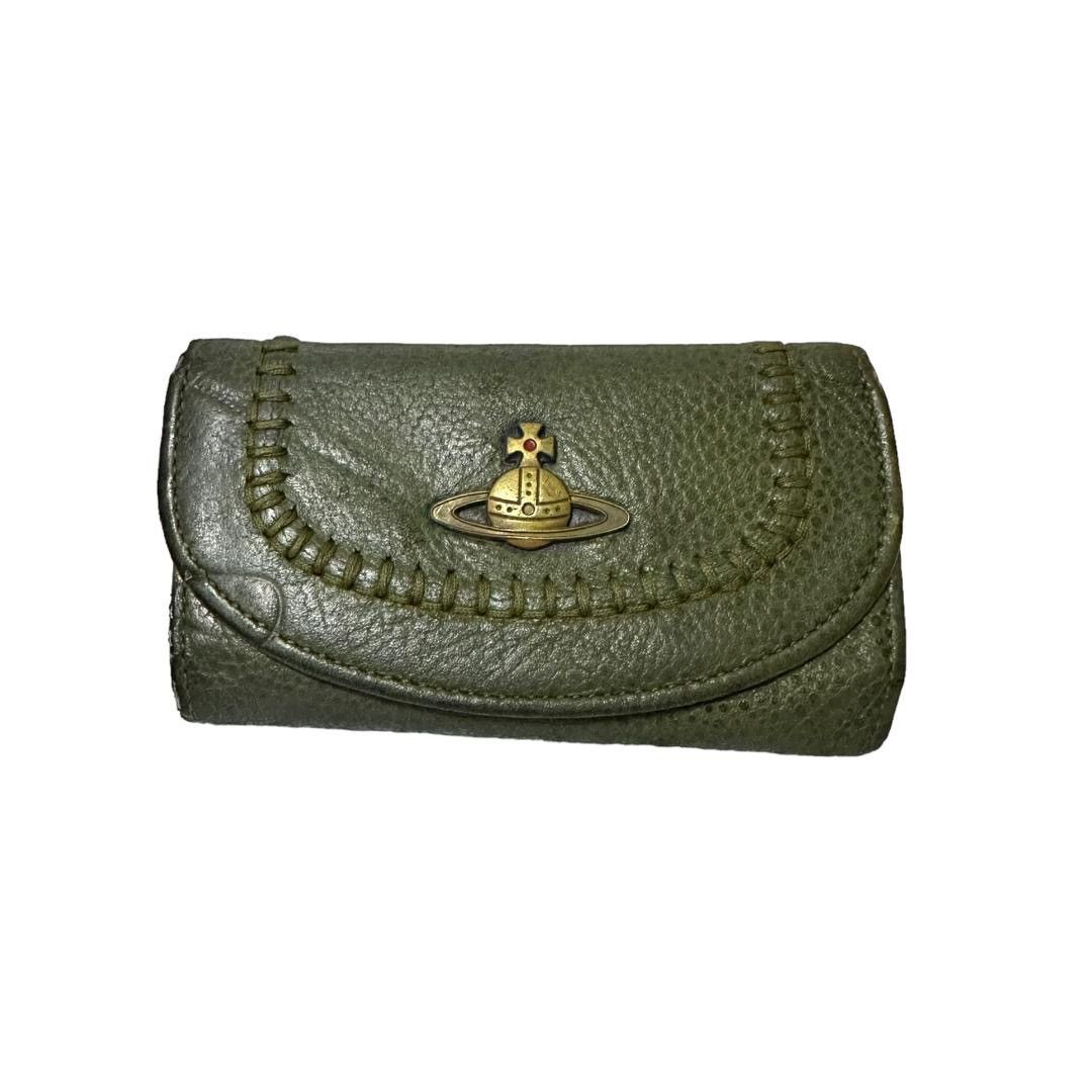 Leather Vivienne Westwood Green Leather Key Holder Bag Size ONE SIZE - 1 Thumbnail
