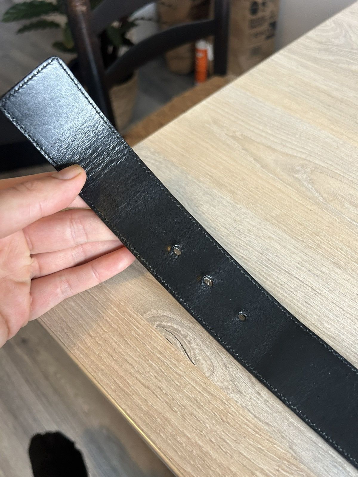 Gucci GG Web Stripe Belt - Black and Red, Iconic GG Buckle Size 38 - 8 Thumbnail