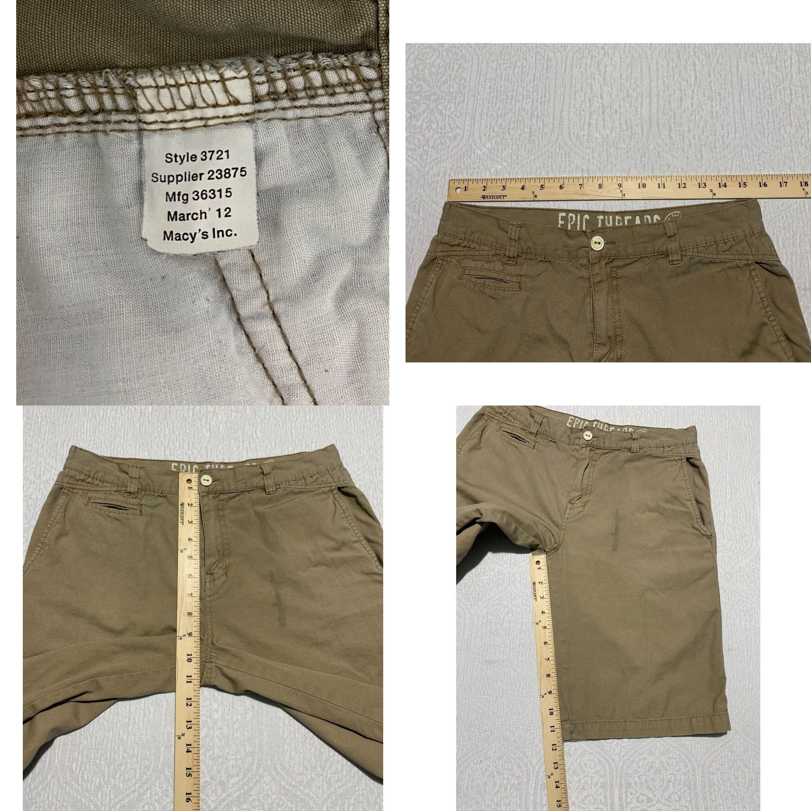 Epic Threads Epic Threads Chino Shorts Men Beige Size 30 Casual Size US 32 / EU 48 - 8 Thumbnail