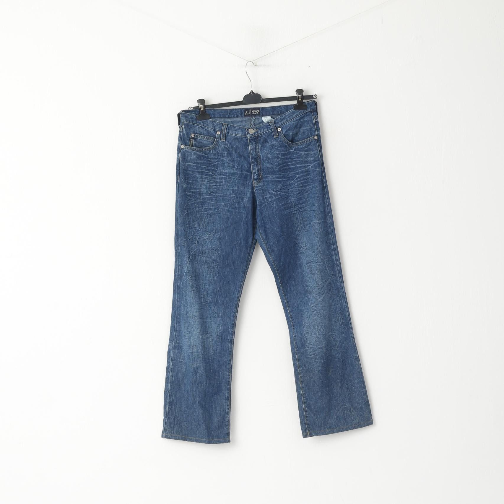 Armani Armani Jeans Men 31 Jeans Trousers Navy Cotton 4822 Size US 31 - 2 Thumbnail