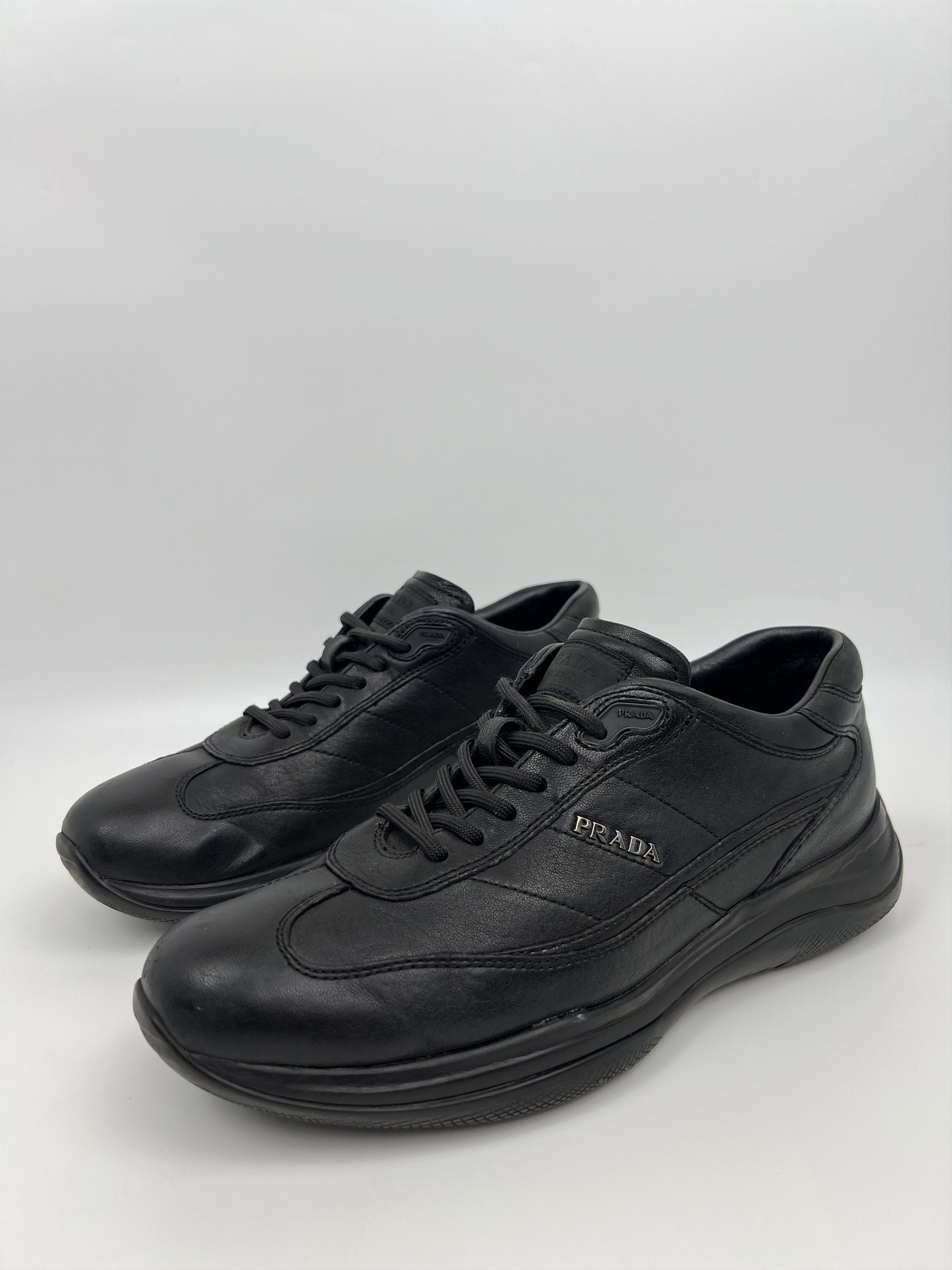 Prada Vintage Prada Americas Style Low Leather Sneakers Size US 8.5 / EU 41-42 - 13 Thumbnail