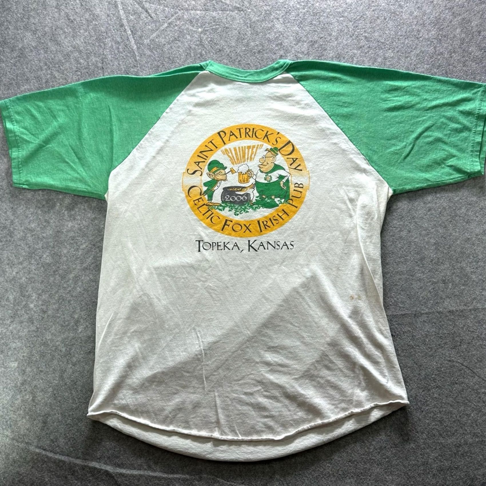Augusta Sportswear VINTAGE Augusta Sportswear Shirt Mens XL White Celtic Fox Logo Tee Raglan Size US XL / EU 56 / 4 - 7 Thumbnail