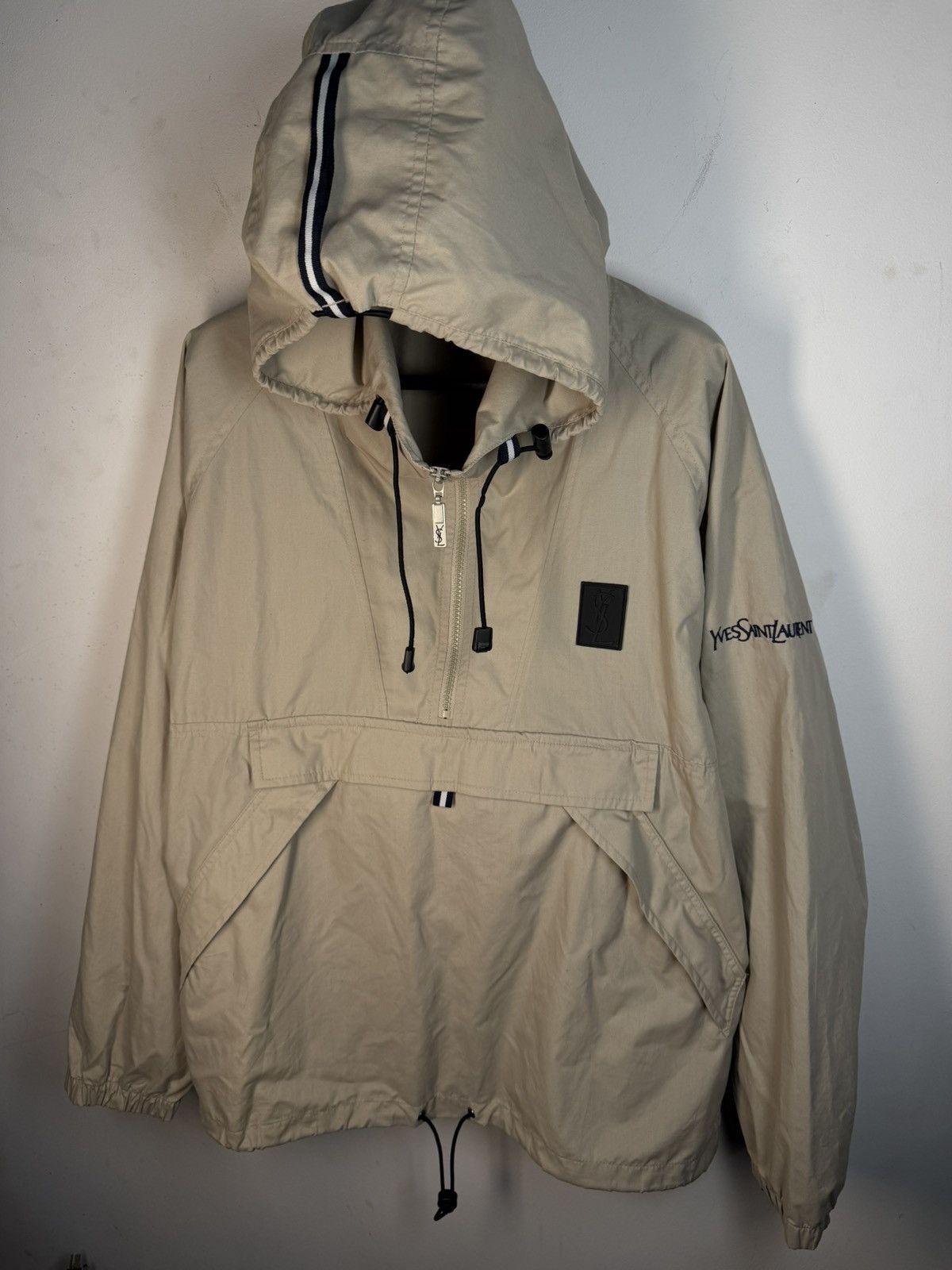 Yves Saint Laurent Spring YSL Anorak Beige Jacket Summer Vintage Yves Saint Size US L / EU 52-54 / 3 - 16 Thumbnail