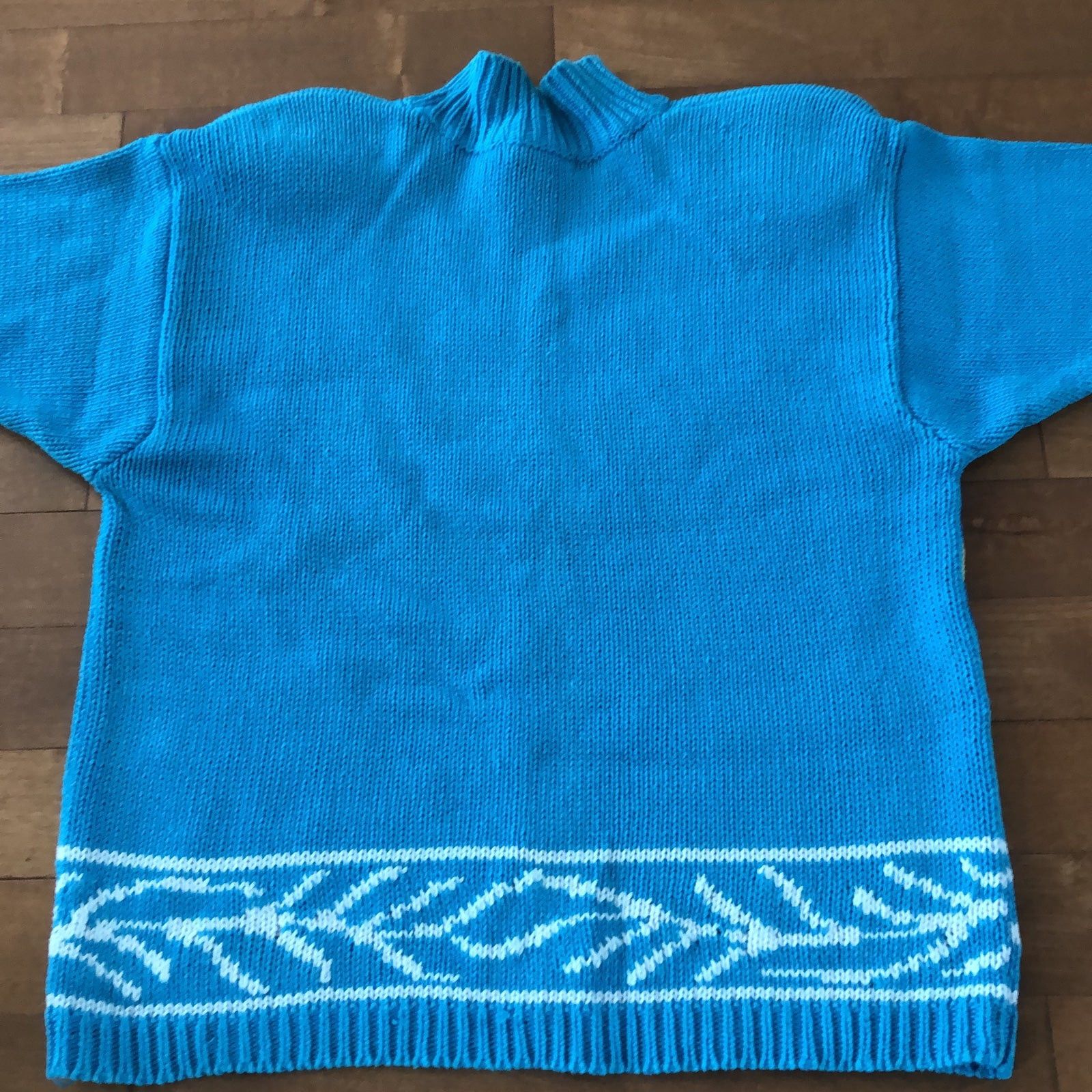 Vintage Lauren Hansen Vtg 80s floral Sweater blue, yellow large Size L / US 10 / IT 46 - 8 Thumbnail