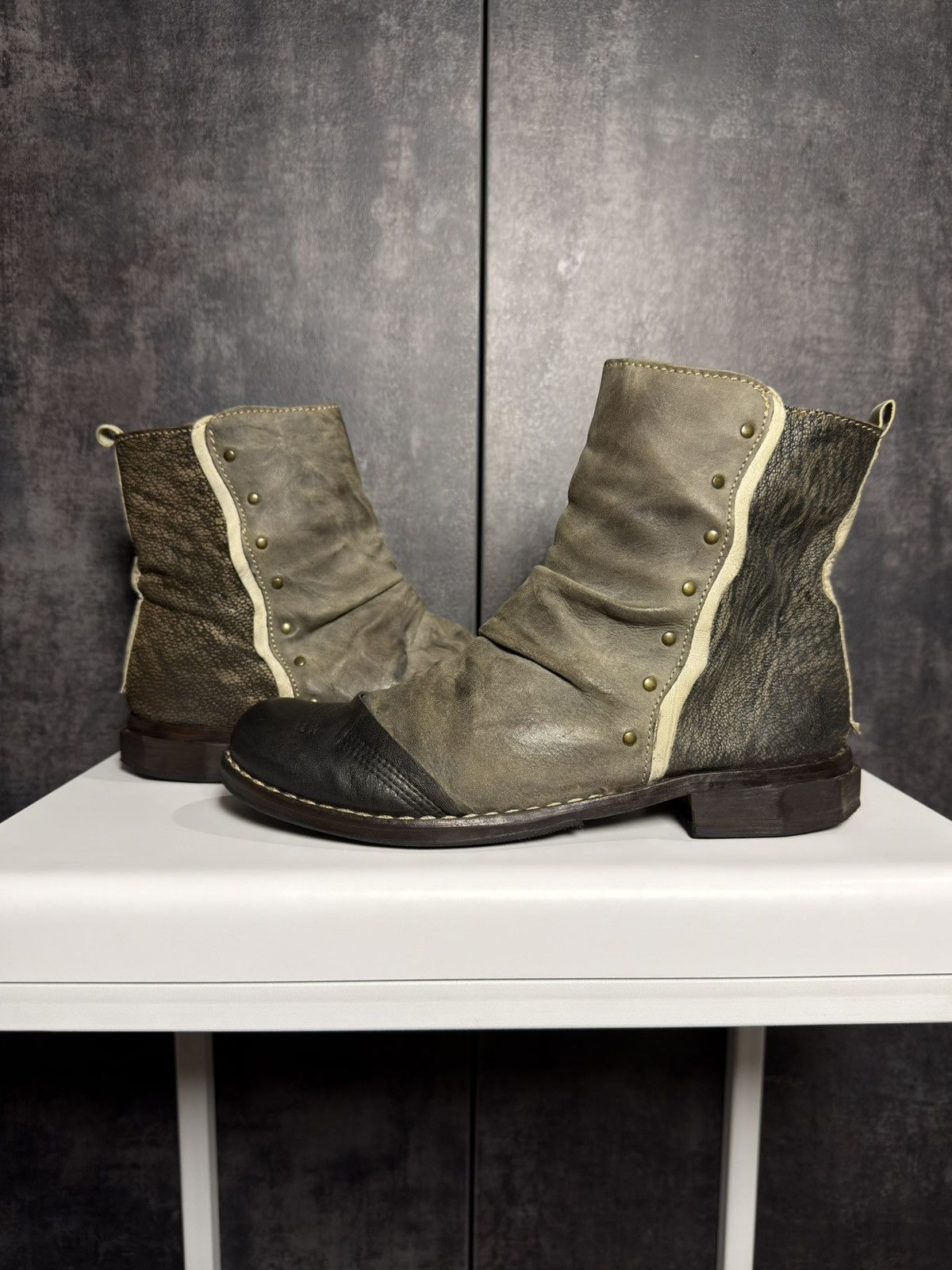 A.S.98 Vintage Leather Boots AS98 Guidi Balenciaga Dirk Owens Yohji Size US 9 / IT 39 - 2 Thumbnail
