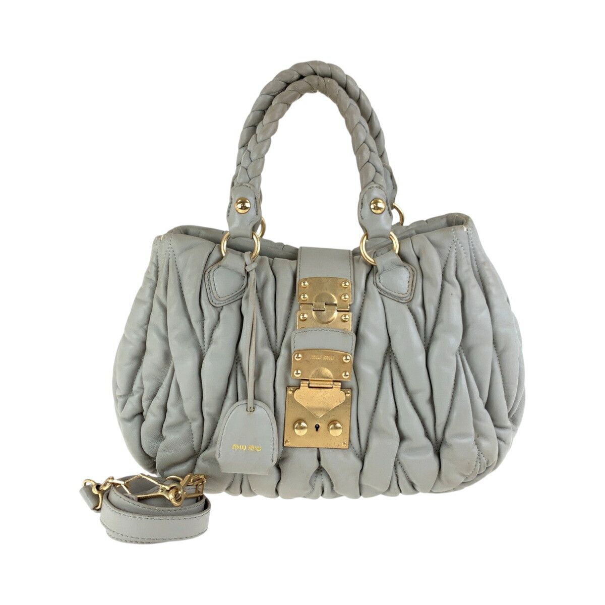 Miu Miu Miu Miu Miu Miu Matelassé Leather 2way Bag Leather Shoulder Bag Size ONE SIZE - 1 Thumbnail