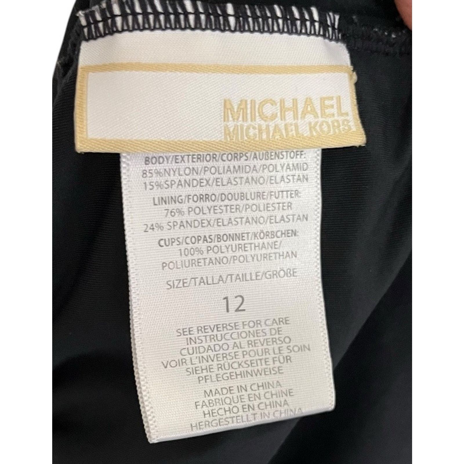 Michael Kors Michael Michael Kors | Wavy Stripe Halter One Piece Swimsuit Size XL / US 12-14 / IT 48-50 - 5 Thumbnail