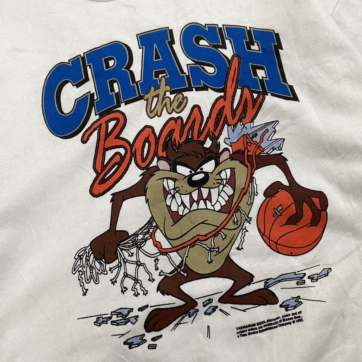 Cartoon Network × Vintage × Warner Bros Vintage Tasmanian Devil Crash The Boards Sweatshirt Size US M / EU 48-50 / 2 - 3 Thumbnail